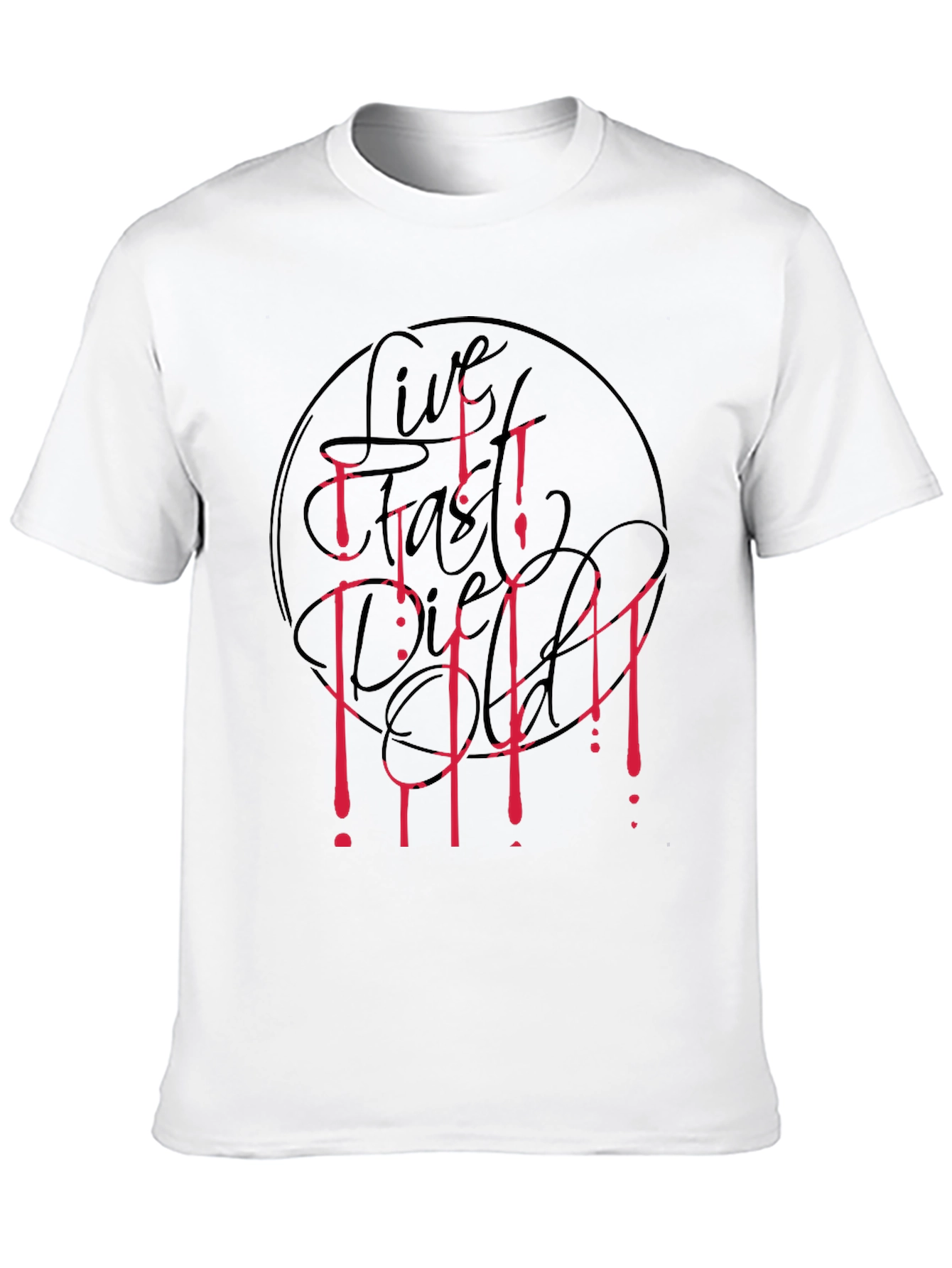 Live Fast Die Old T-Shirt - Black Graphic Tee
