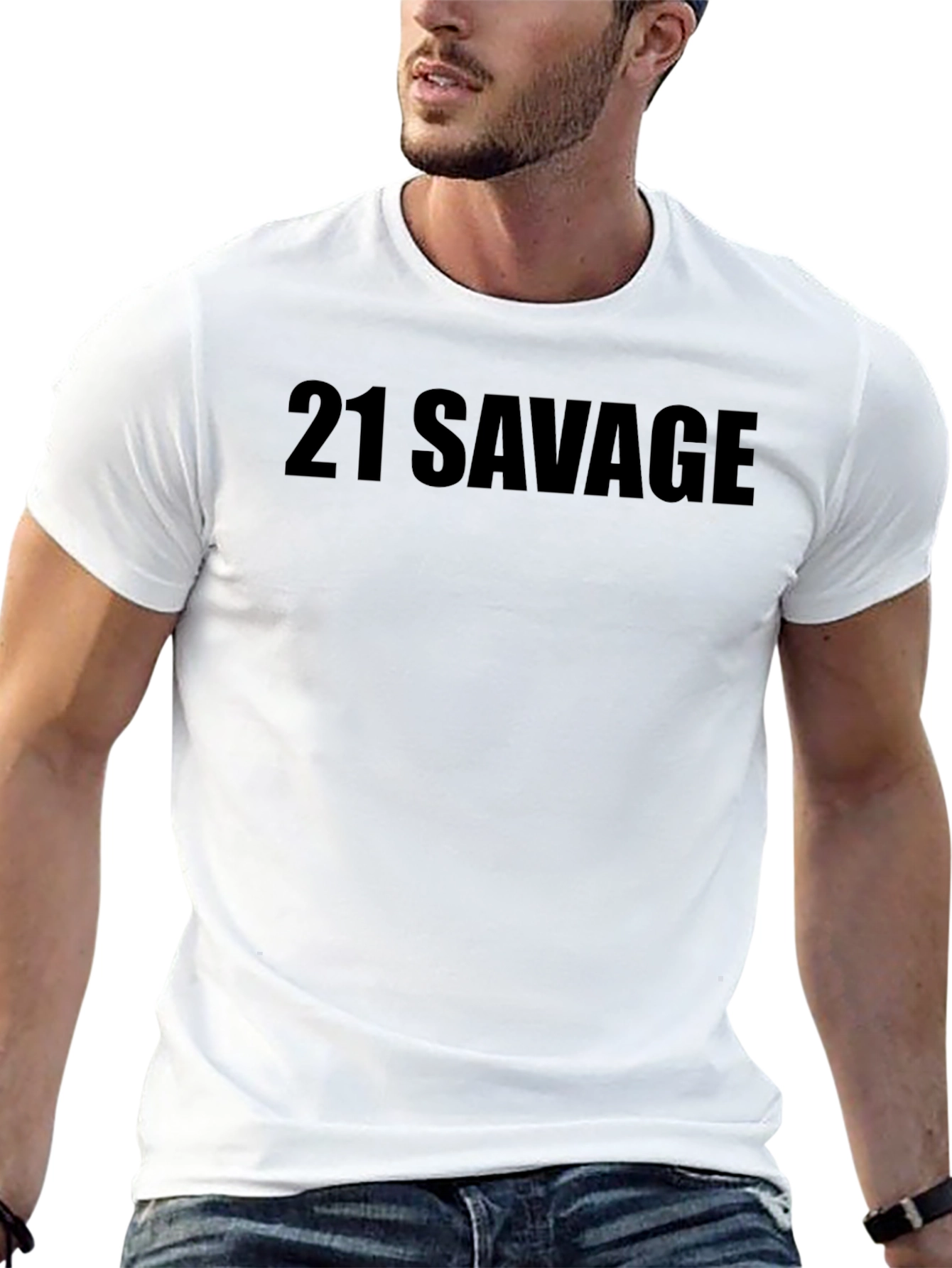 21 Savage Black Graphic Tee Shirt