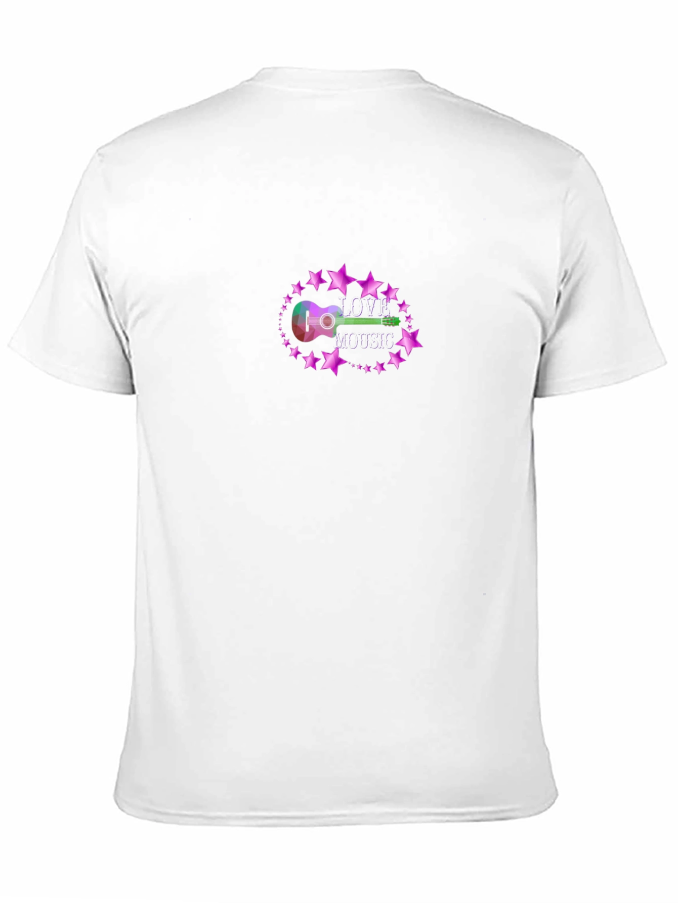 Love Music Guitar Graphic Black T-Shirt