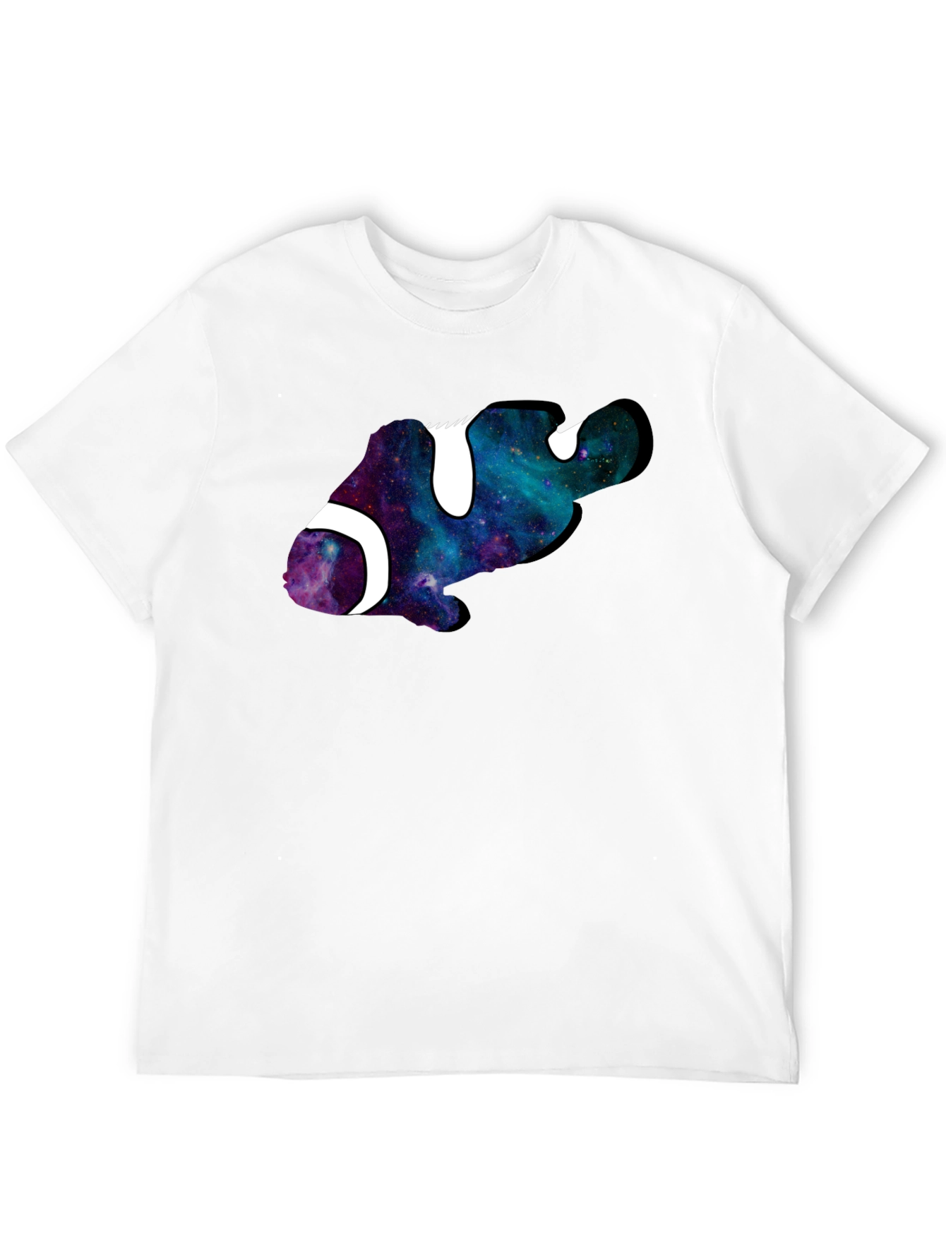 Galaxy Clownfish Graphic Black T-Shirt