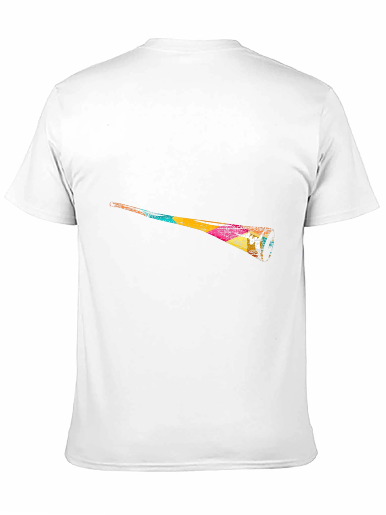 Abstract Vuvuzela Graphic Black T-Shirt