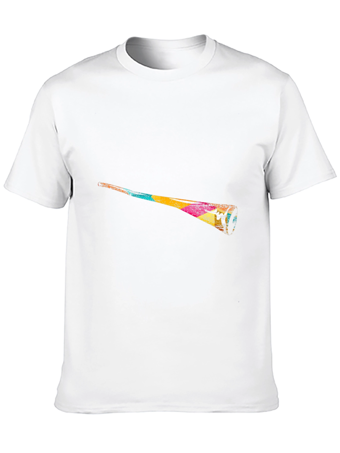 Abstract Vuvuzela Graphic Black T-Shirt