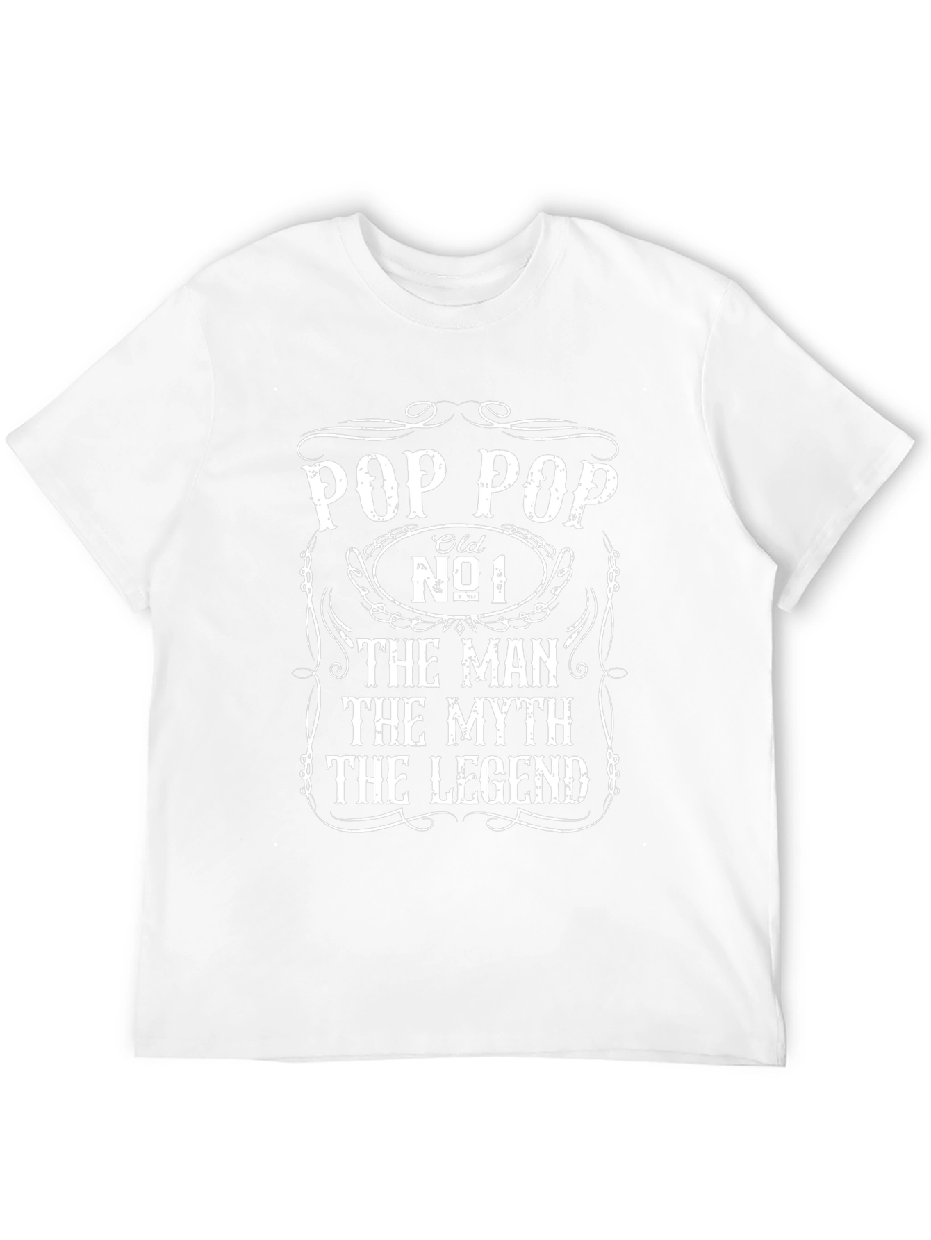 Pop Pop The Man Myth Legend Black Graphic Tee