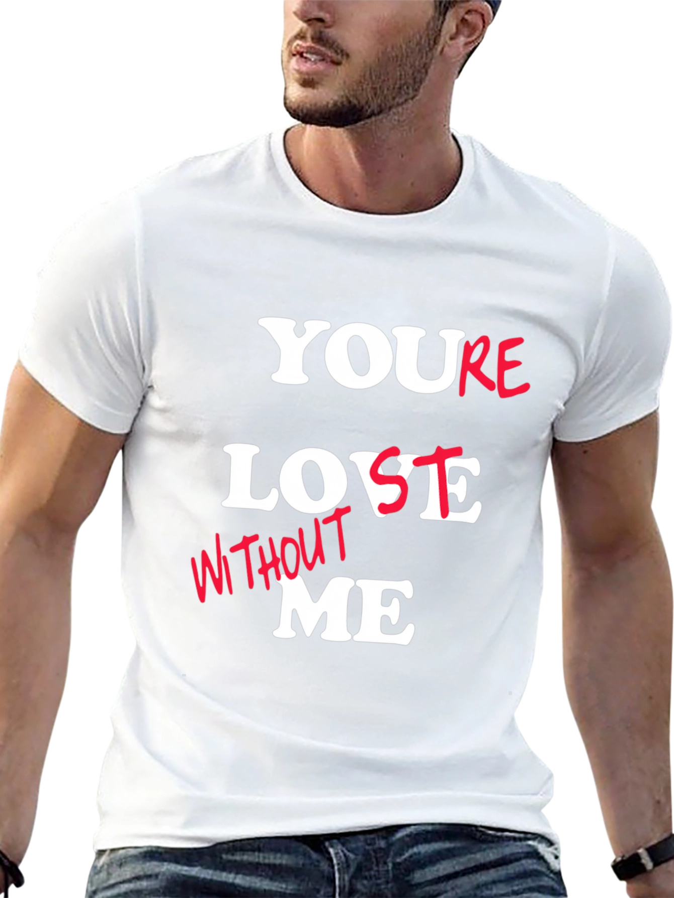 Youre Lost Without Me Graphic Tee - Black