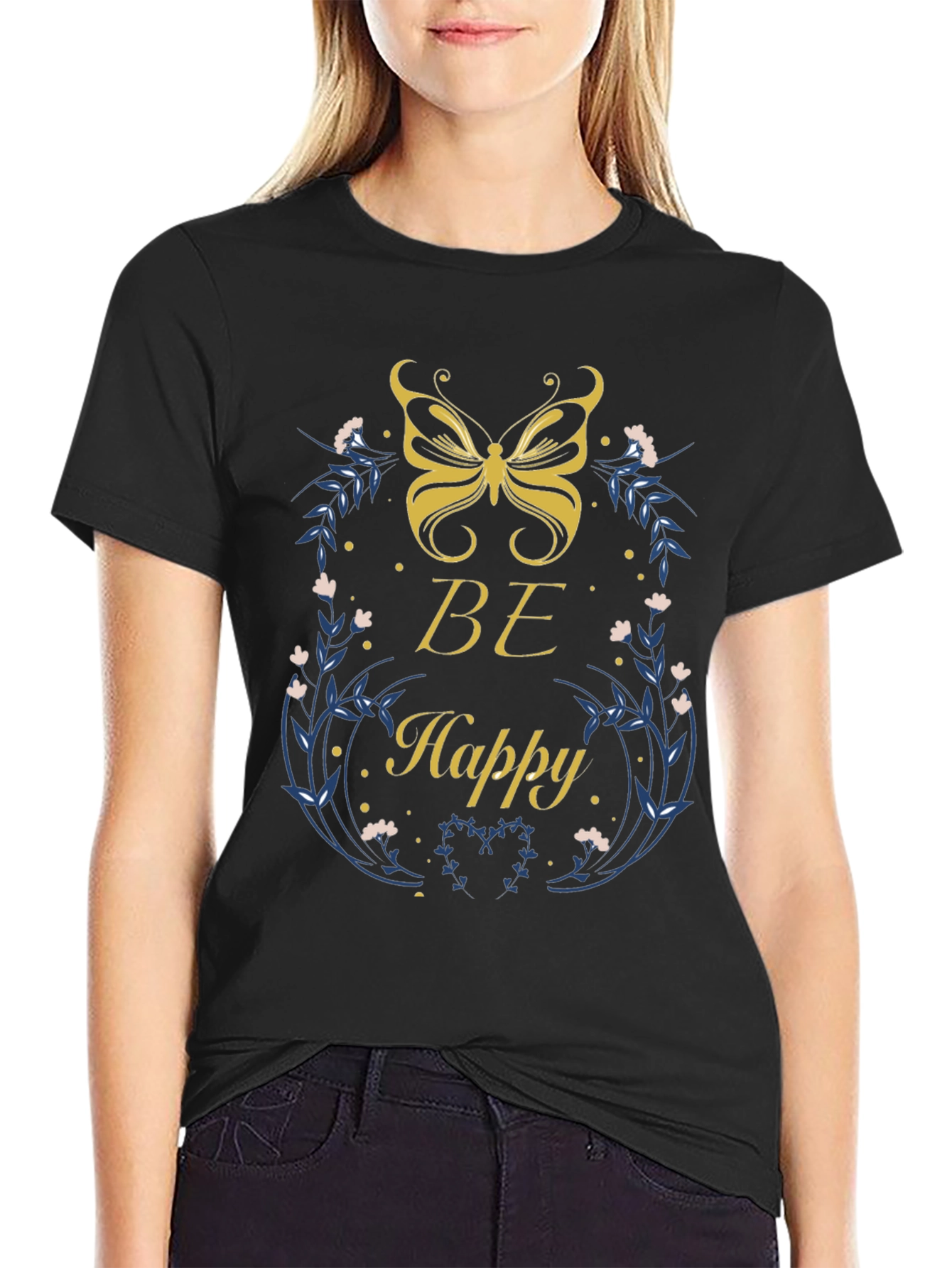 Be Happy Butterfly T-Shirt