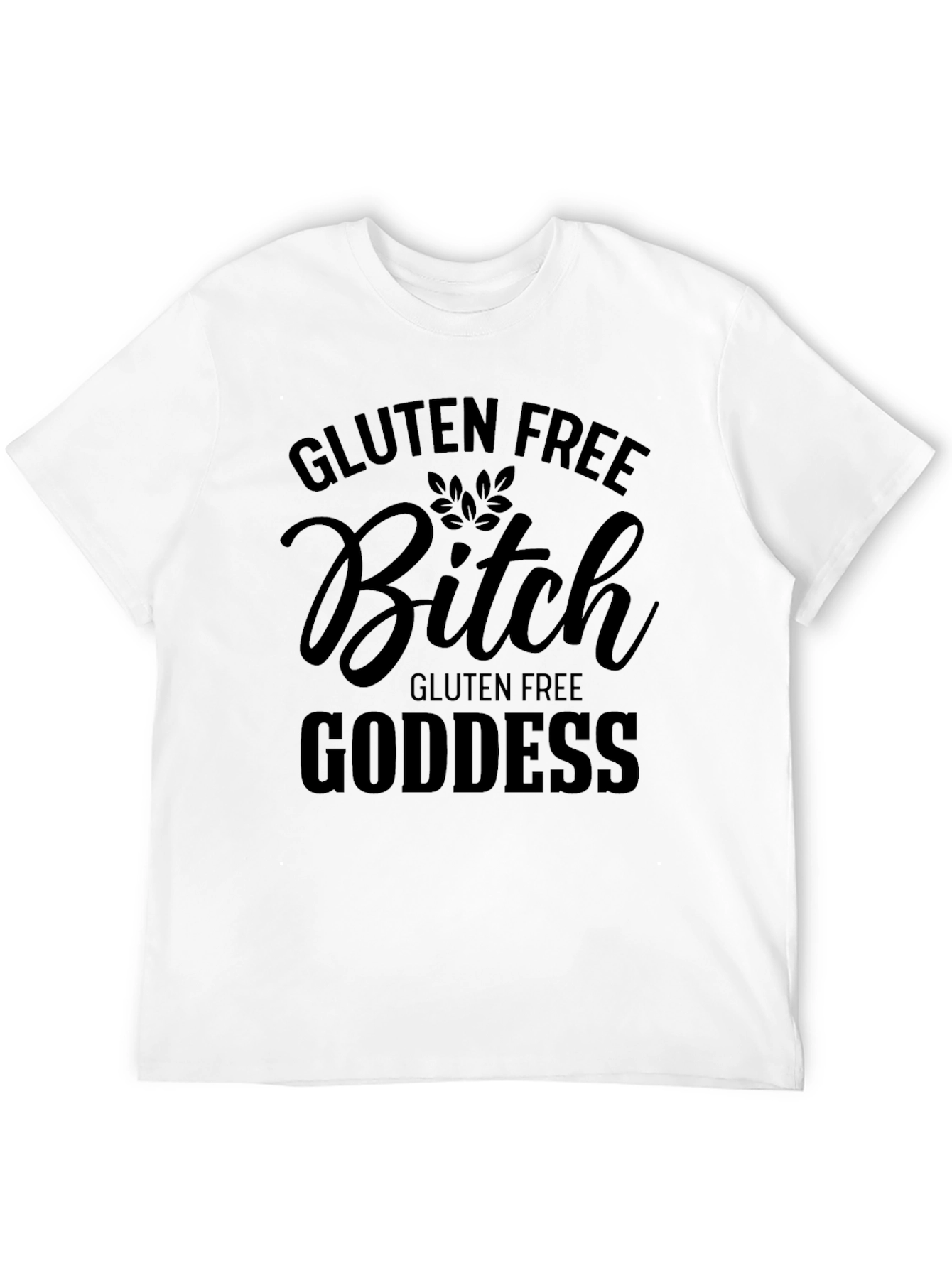 Gluten Free Bitch Goddess Graphic Tee - Black