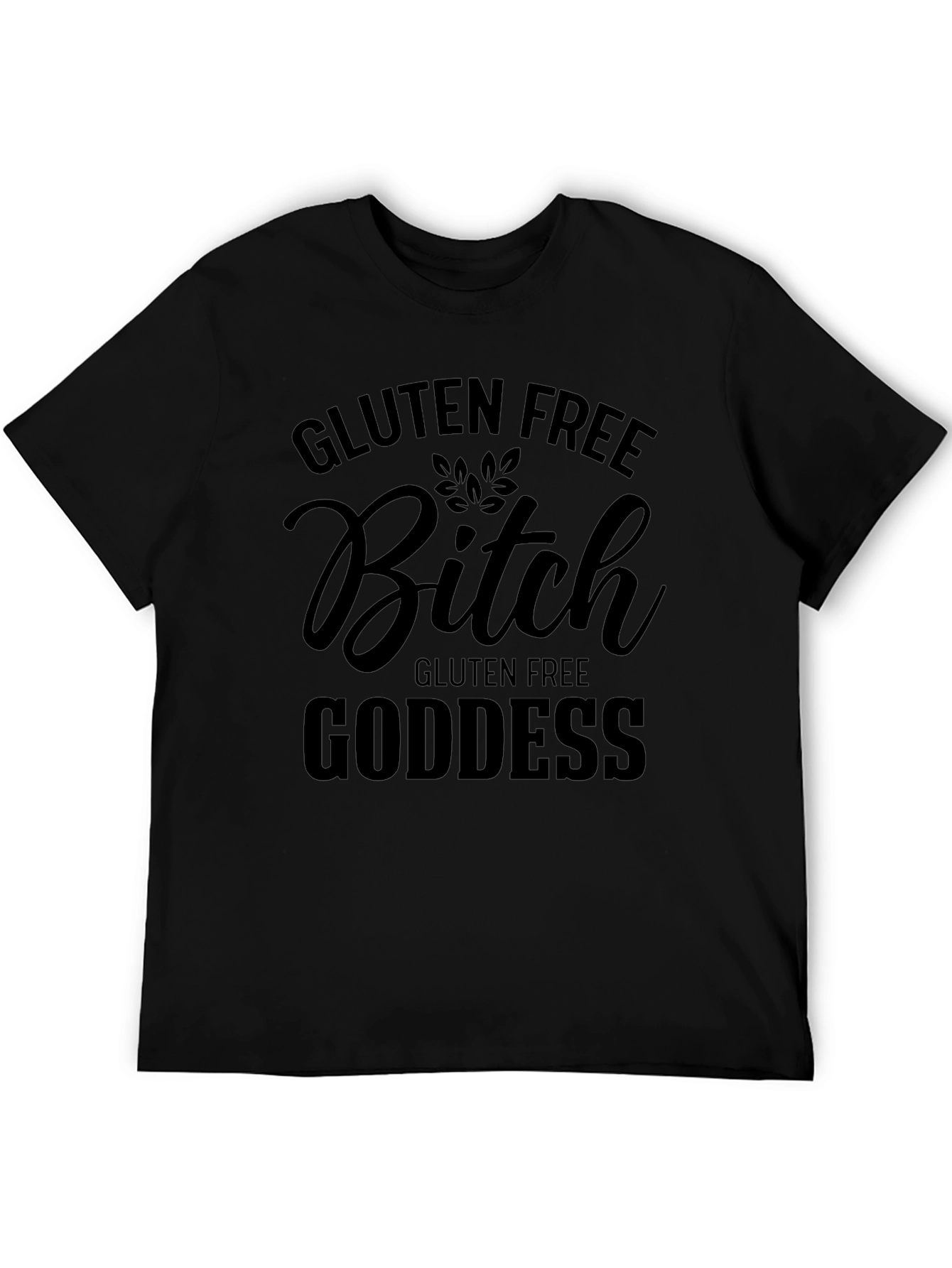 Gluten Free Bitch Goddess Graphic Tee - Black
