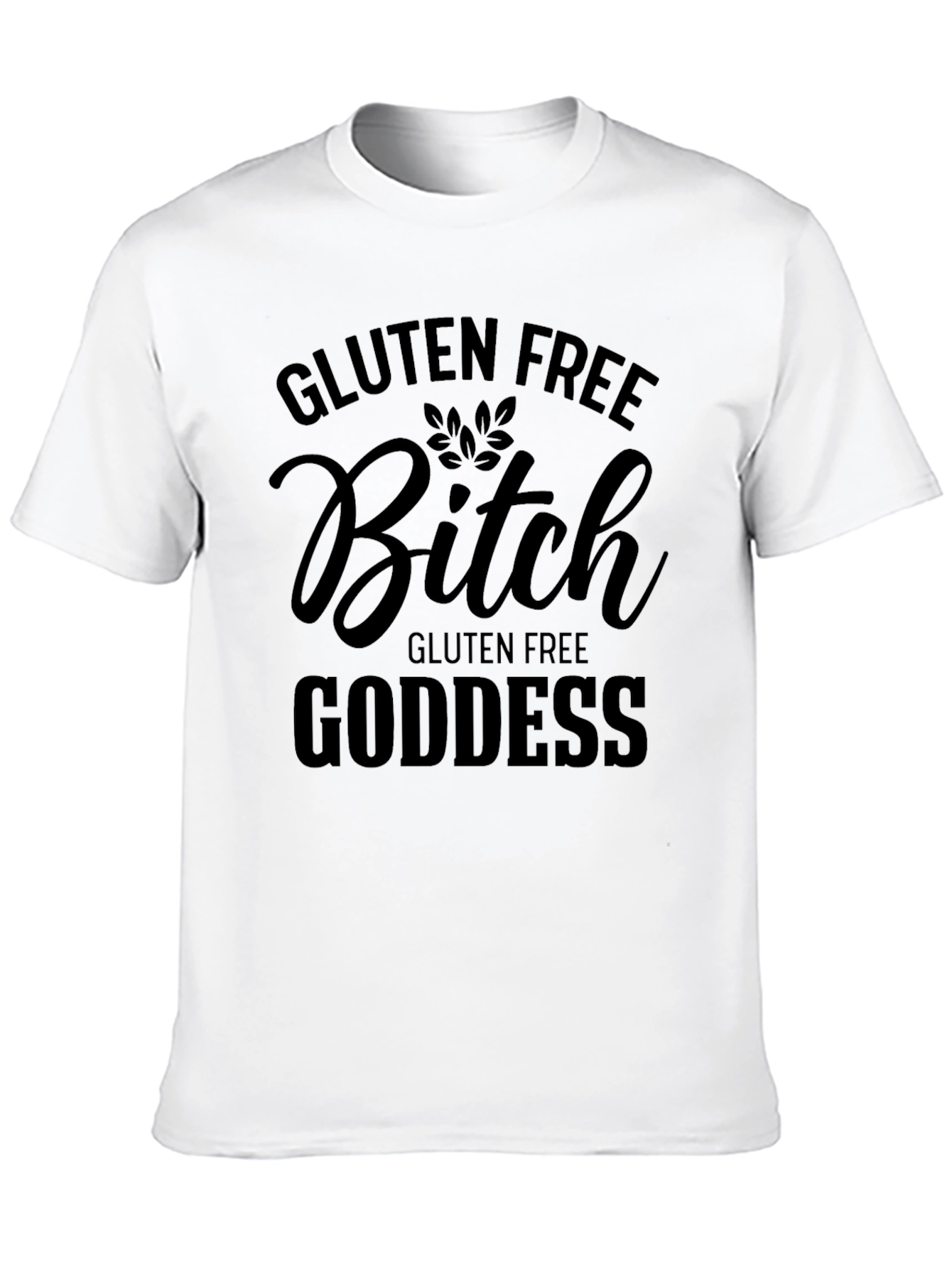 Gluten Free Bitch Goddess Graphic Tee - Black