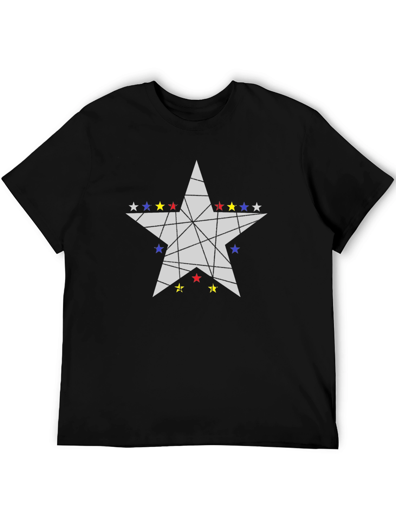 Star Graphic Mens Black T-Shirt