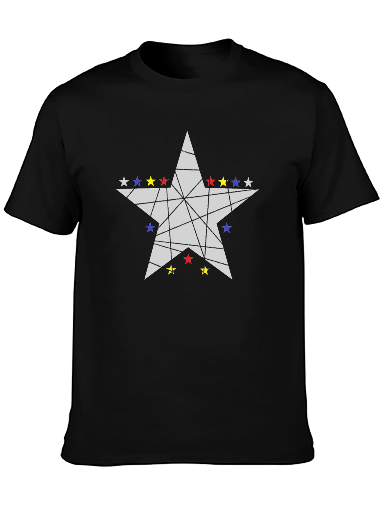Star Graphic Mens Black T-Shirt