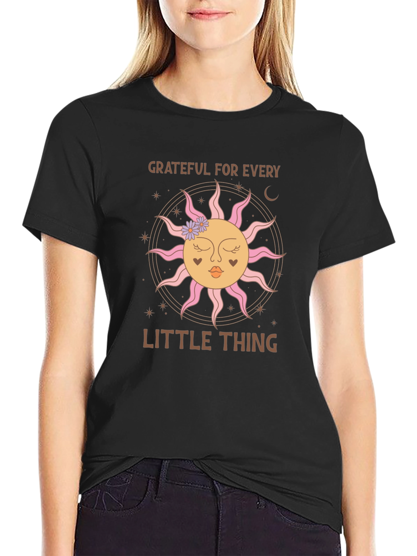 Grateful Sun Graphic Tee - Soft Cotton Blend