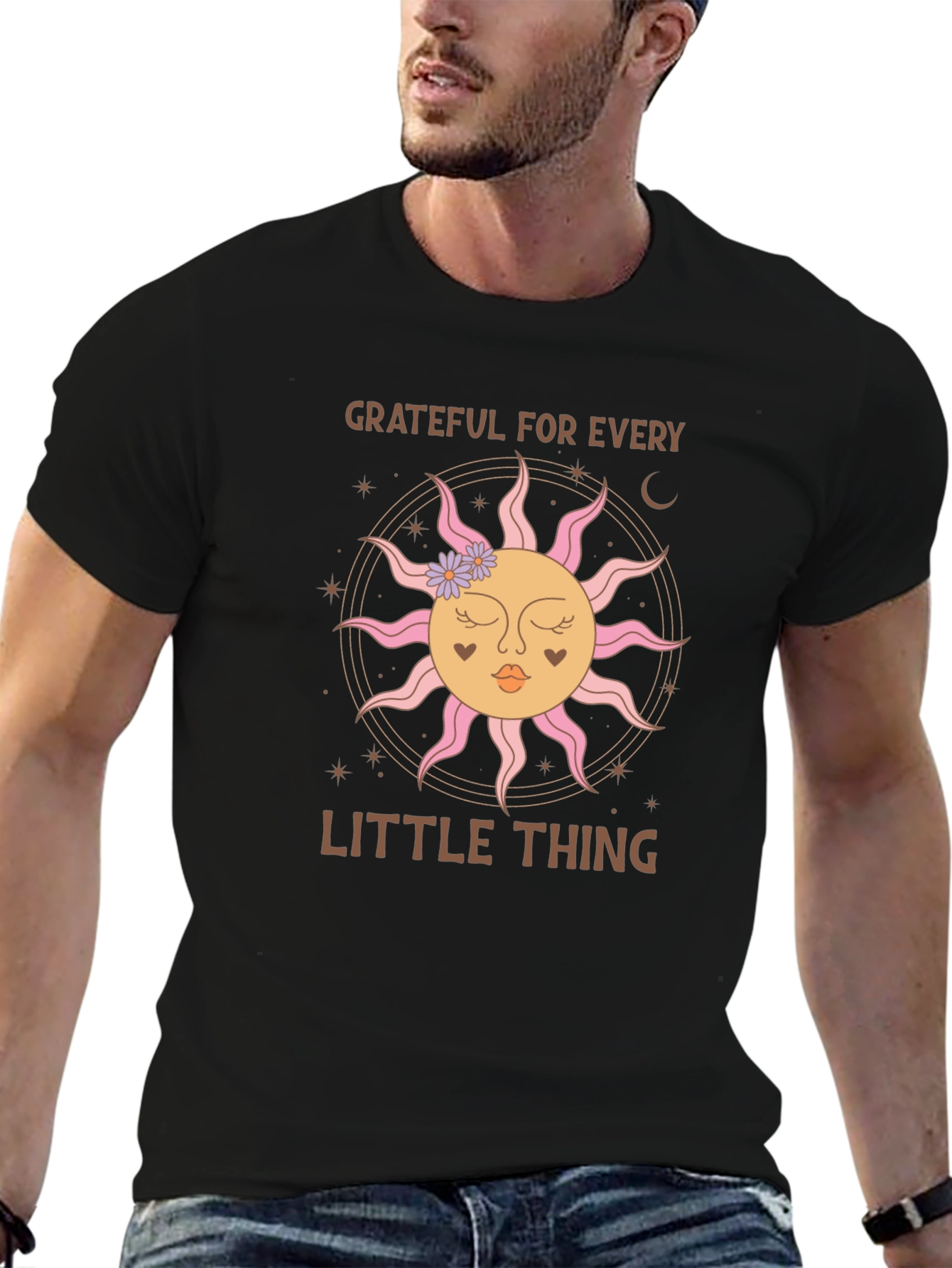 Grateful Sun Graphic Tee - Soft Cotton Blend