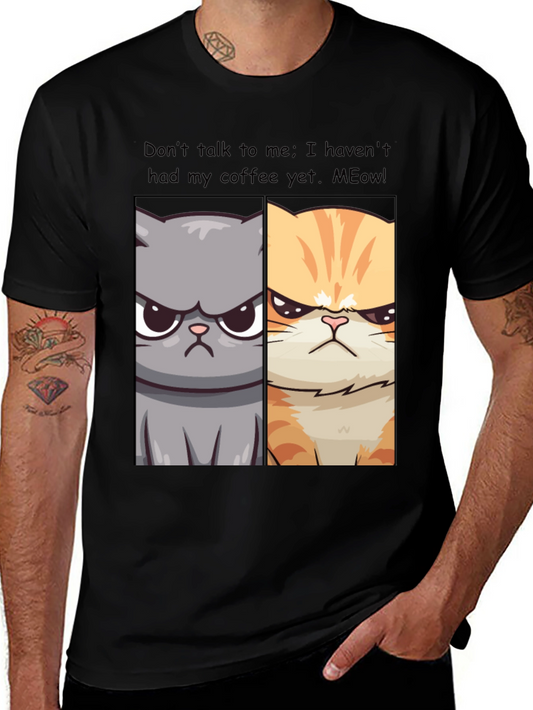 Grumpy Cats Coffee Humor T-Shirt