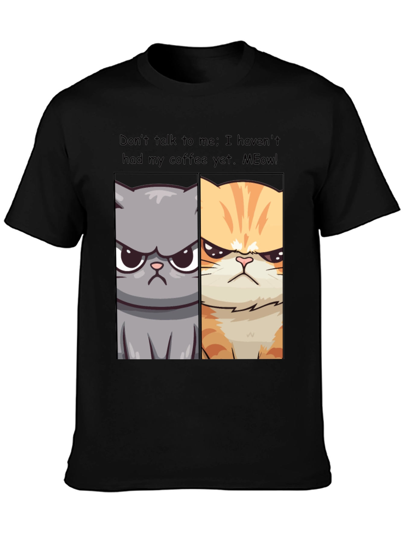 Grumpy Cats Coffee Humor T-Shirt