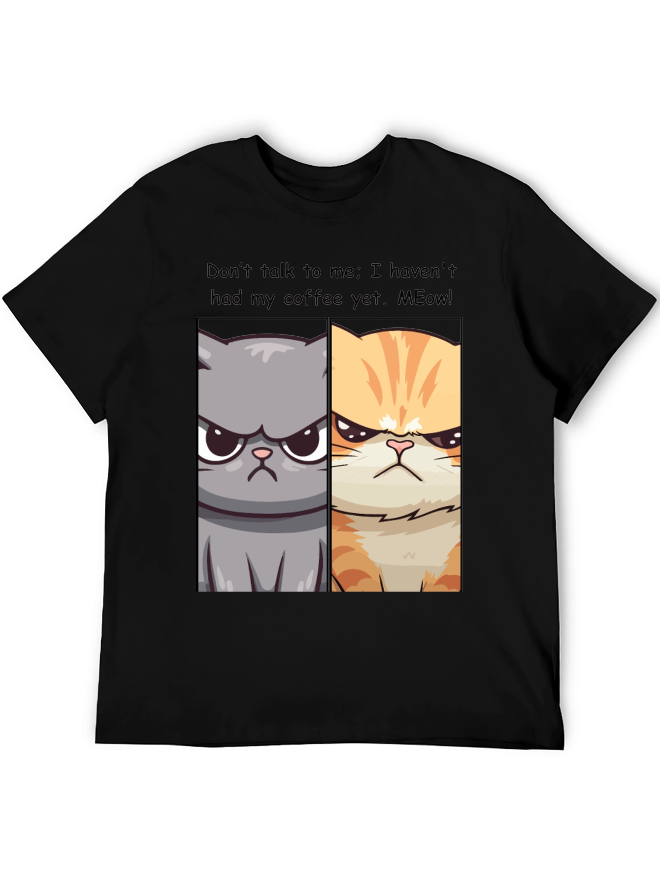Grumpy Cats Coffee Humor T-Shirt