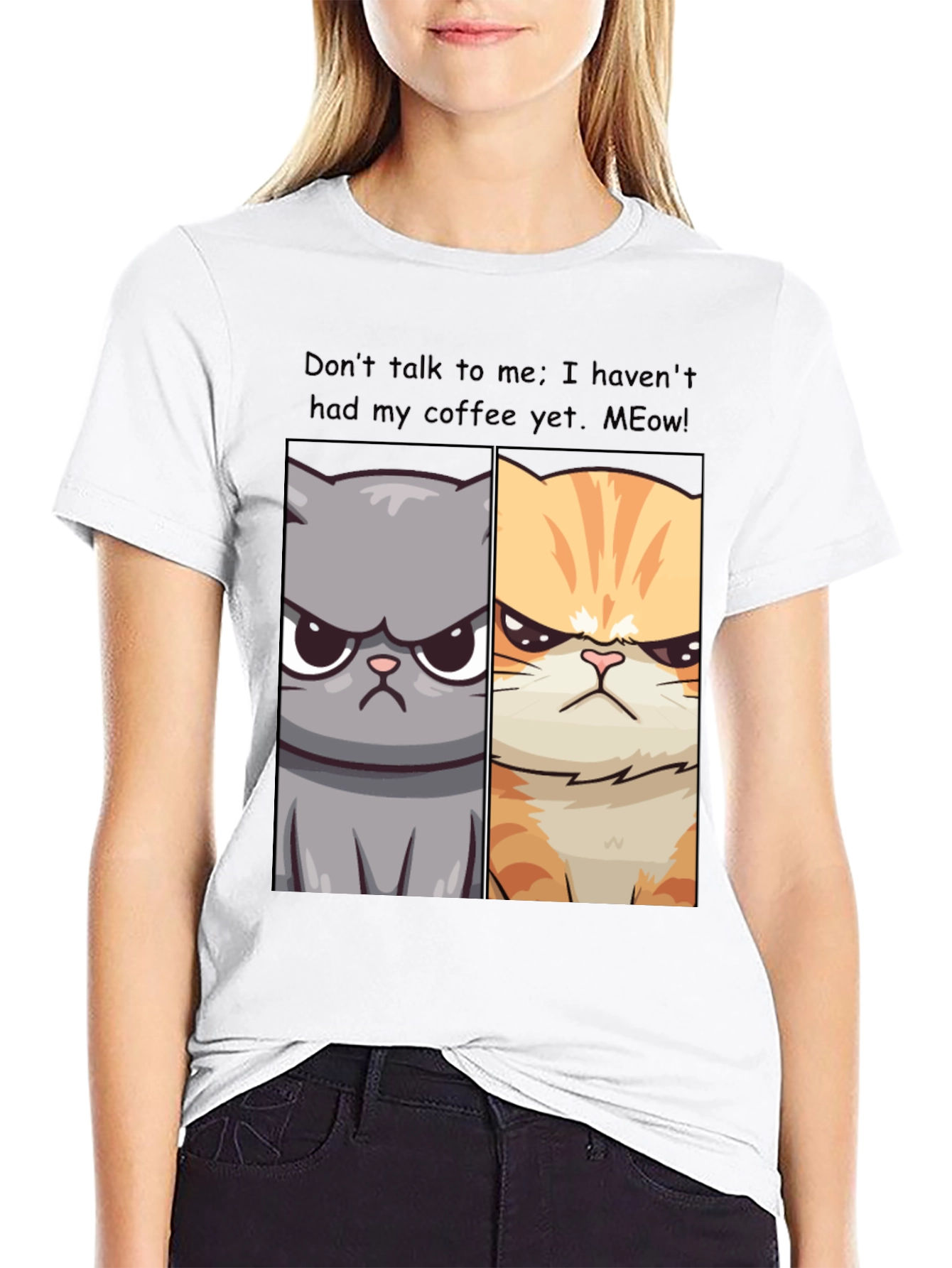 Grumpy Cats Coffee Humor T-Shirt