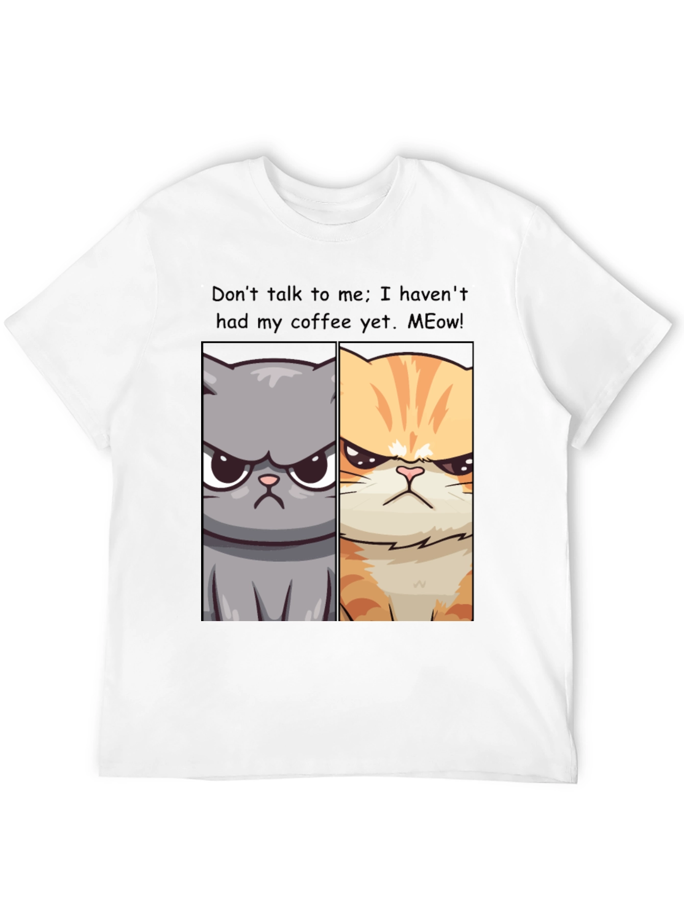 Grumpy Cats Coffee Humor T-Shirt