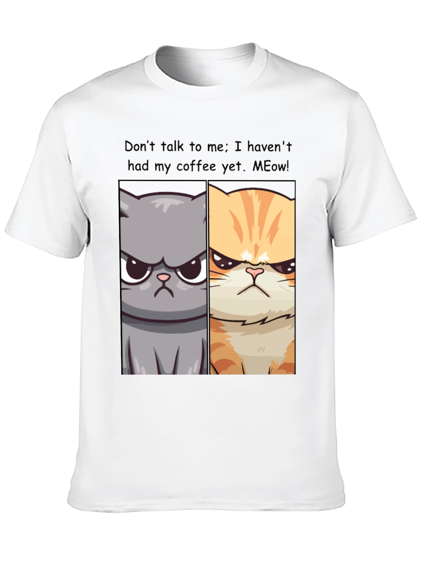 Grumpy Cats Coffee Humor T-Shirt