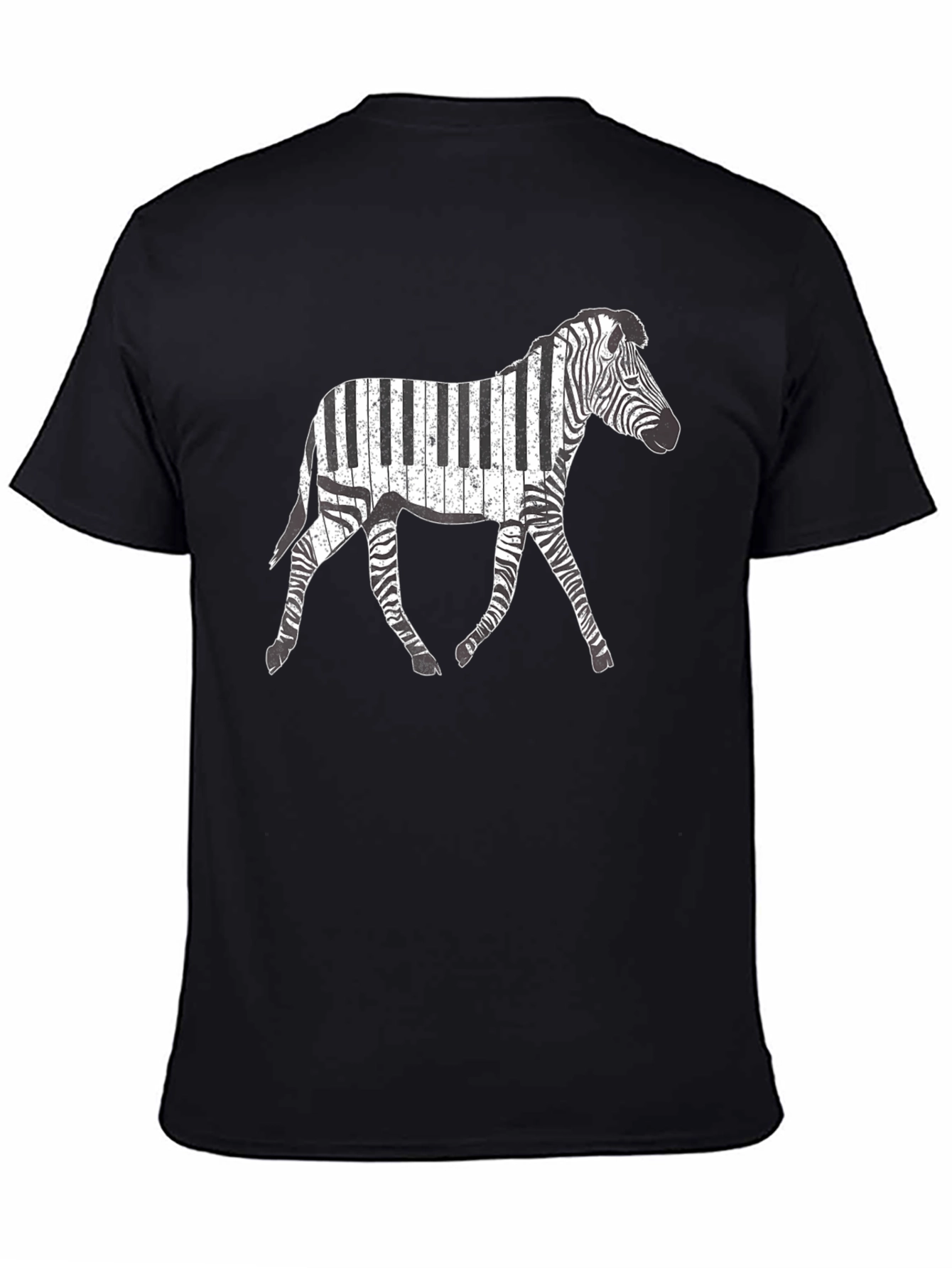 Zebra Piano Keys Graphic T-Shirt