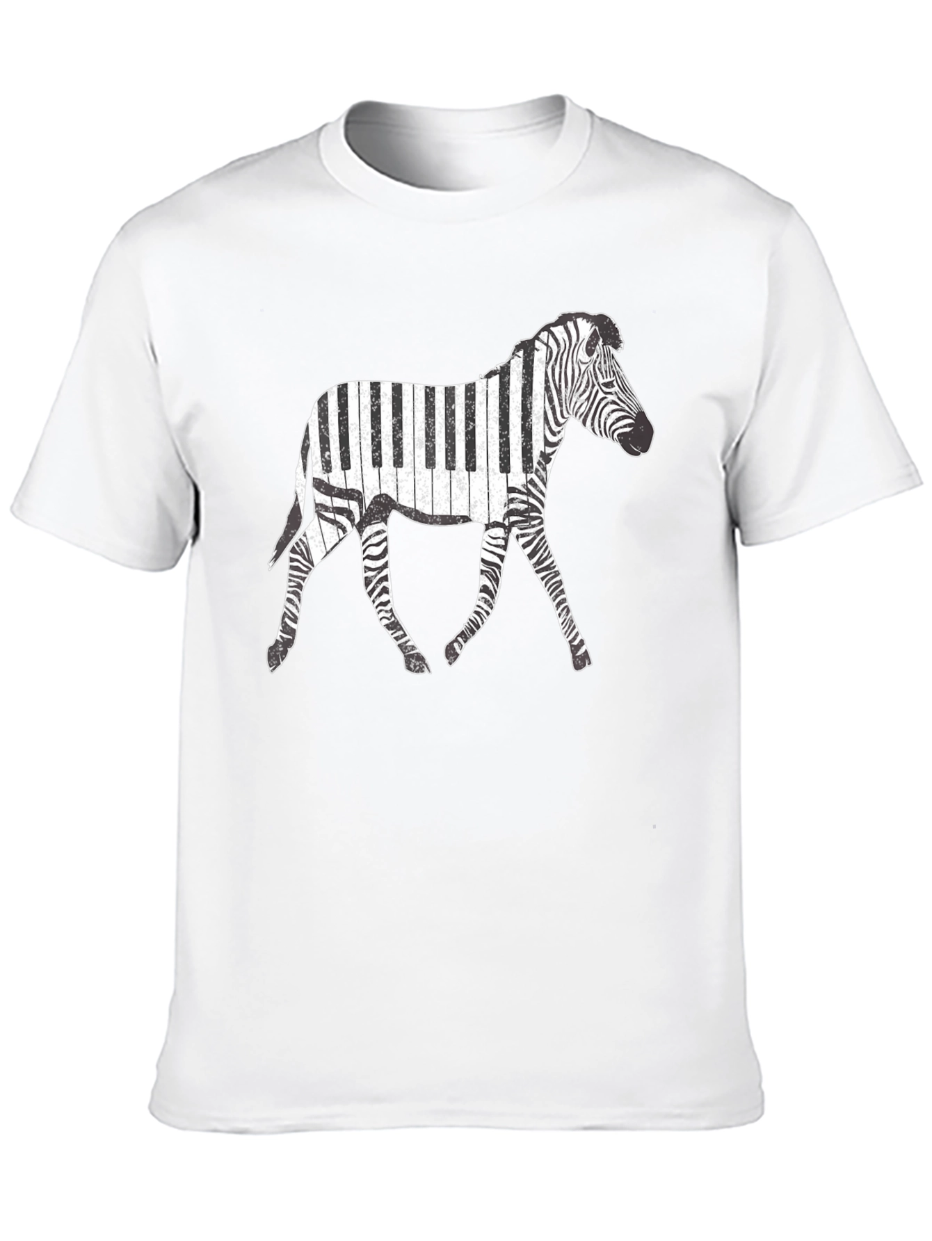 Zebra Piano Keys Graphic T-Shirt