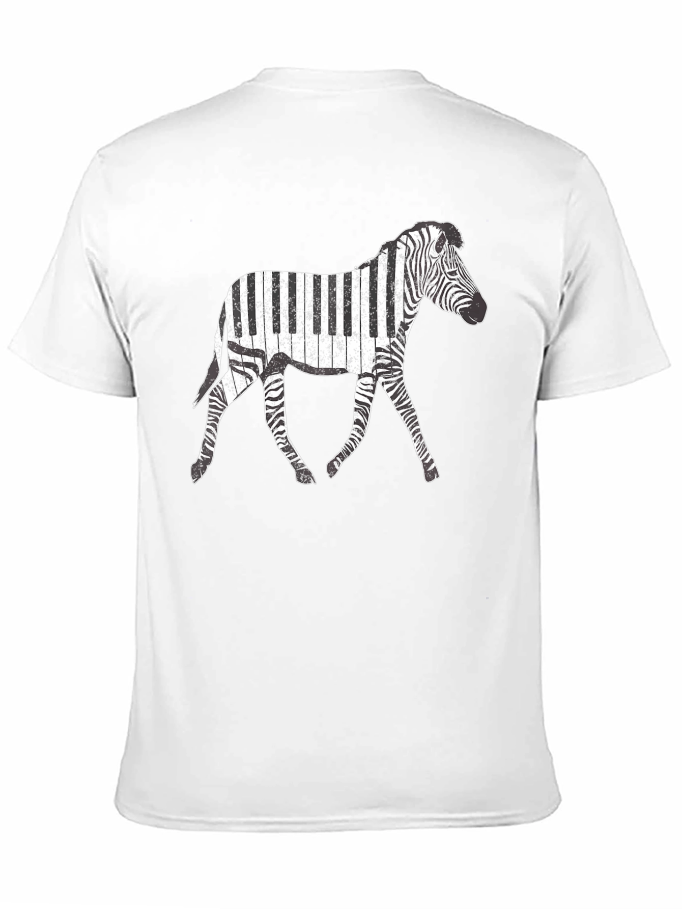 Zebra Piano Keys Graphic T-Shirt