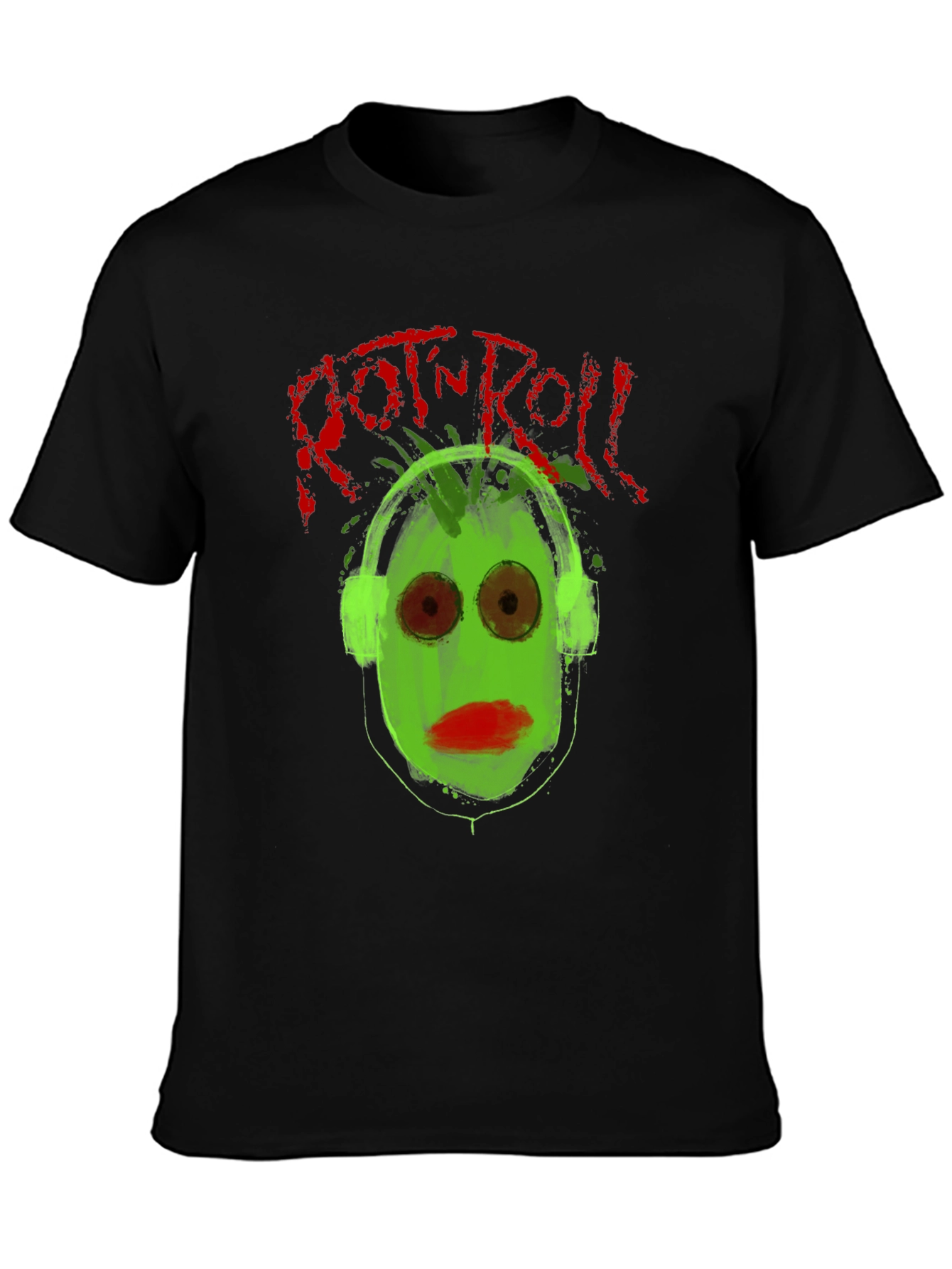 Rock n Roll Graphic Tee - Green Face