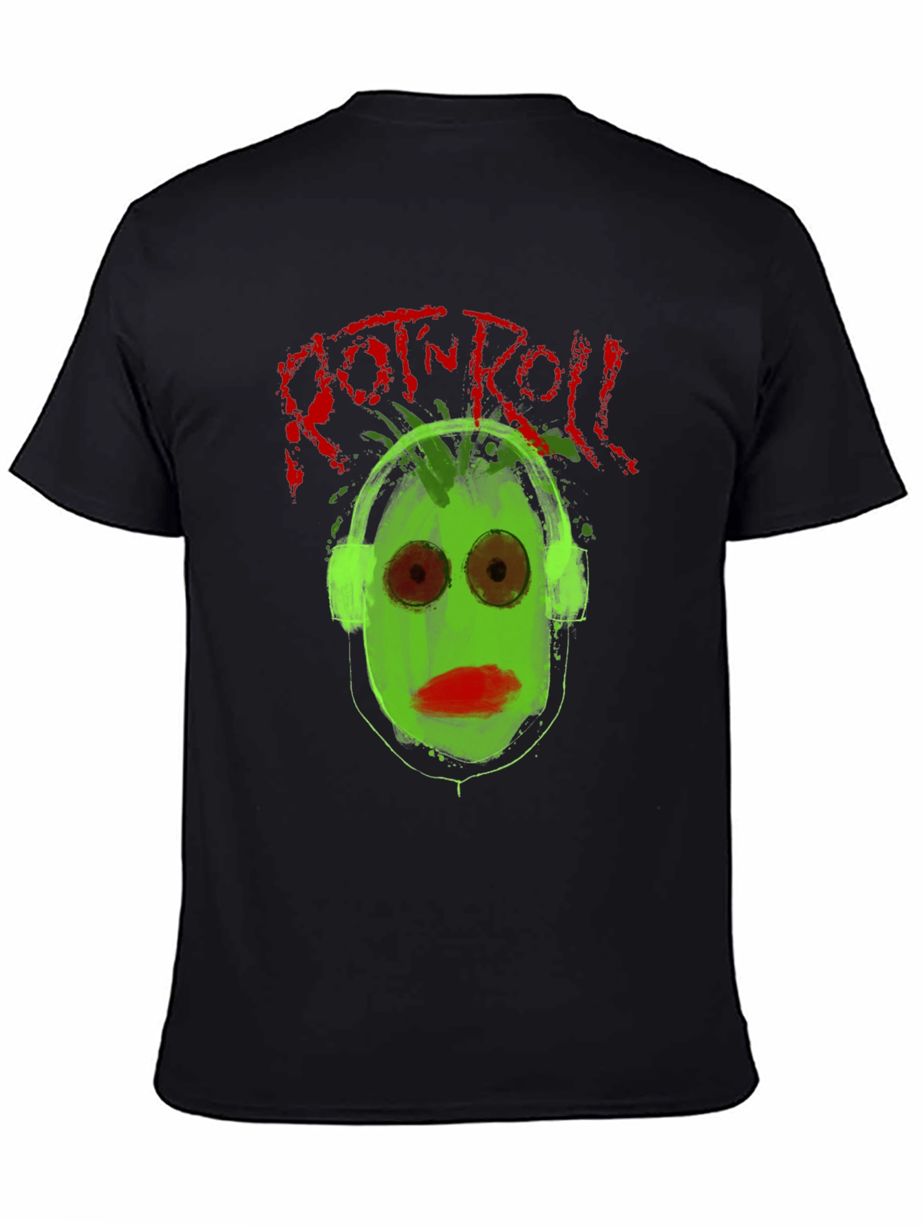 Rock n Roll Graphic Tee - Green Face