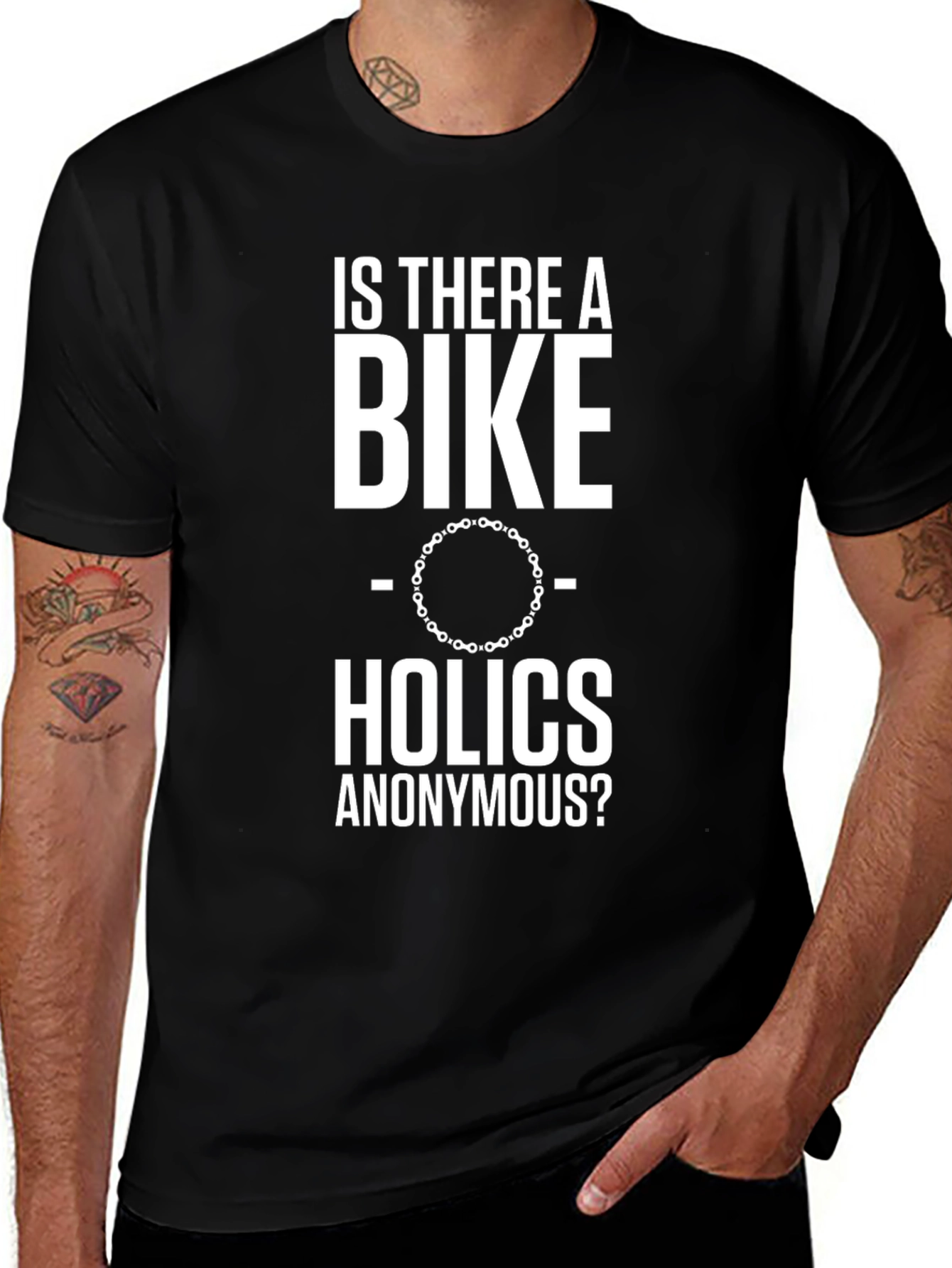 Bike Holics Anonymous Black Graphic T-Shirt