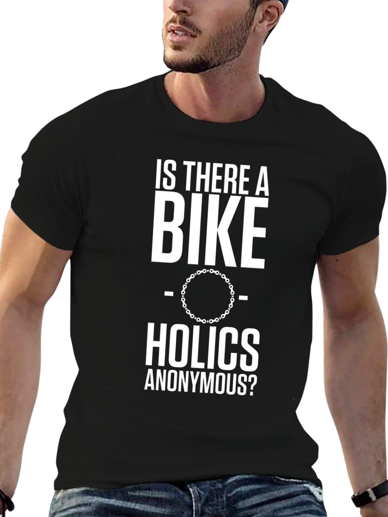 Bike Holics Anonymous Black Graphic T-Shirt
