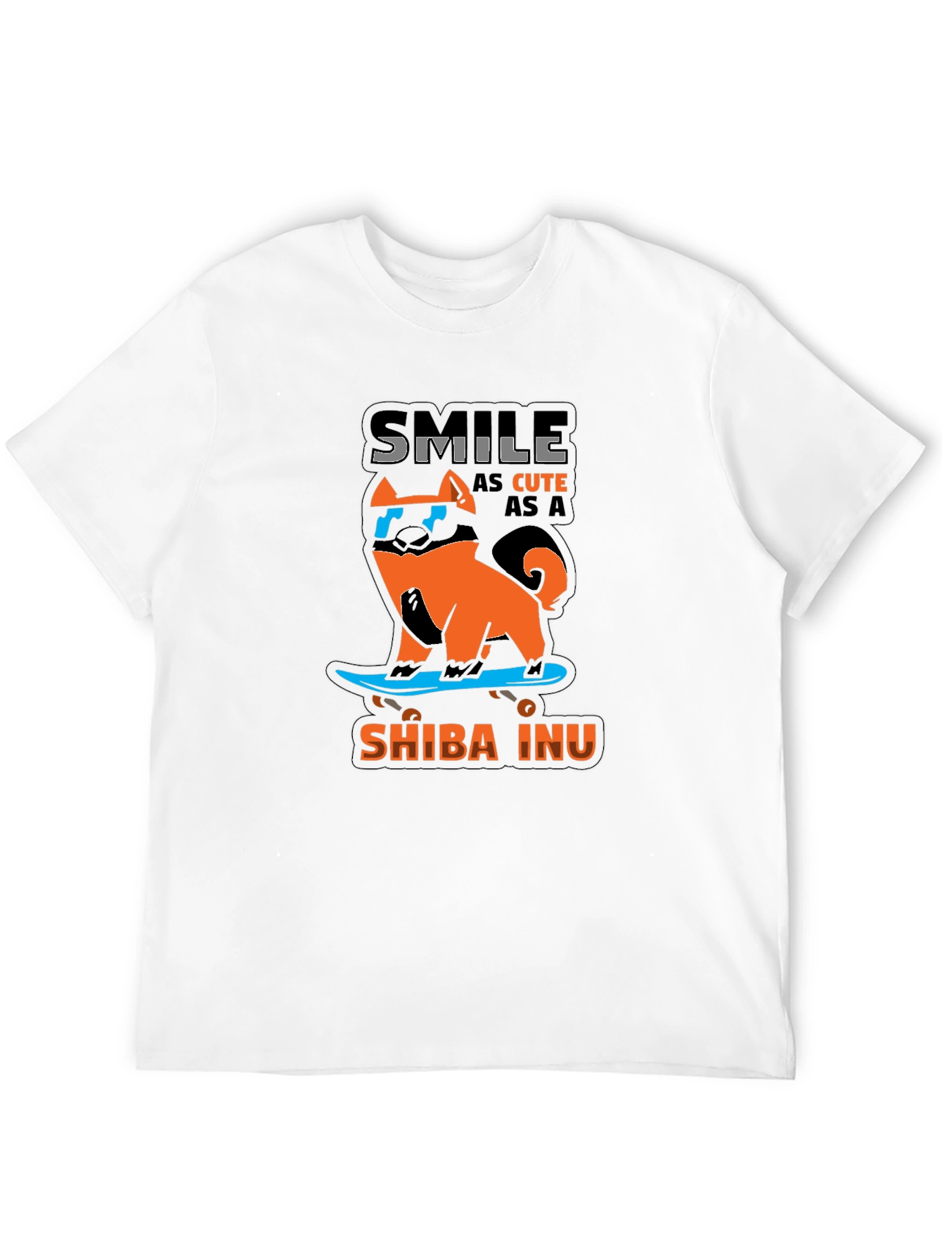 Shiba Inu Skateboard Graphic Tee