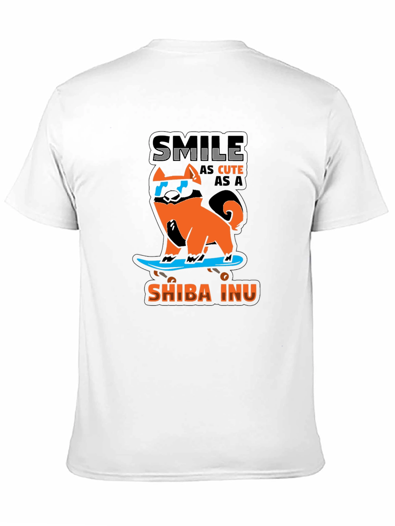 Shiba Inu Skateboard Graphic Tee