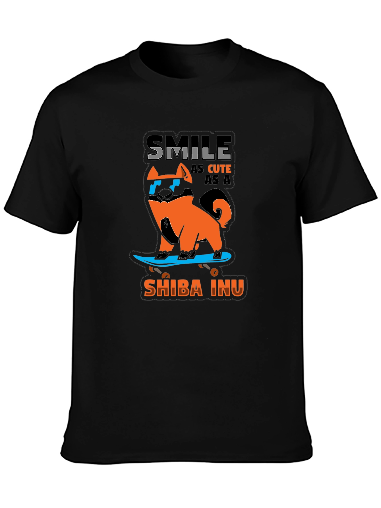 Shiba Inu Skateboard Graphic Tee