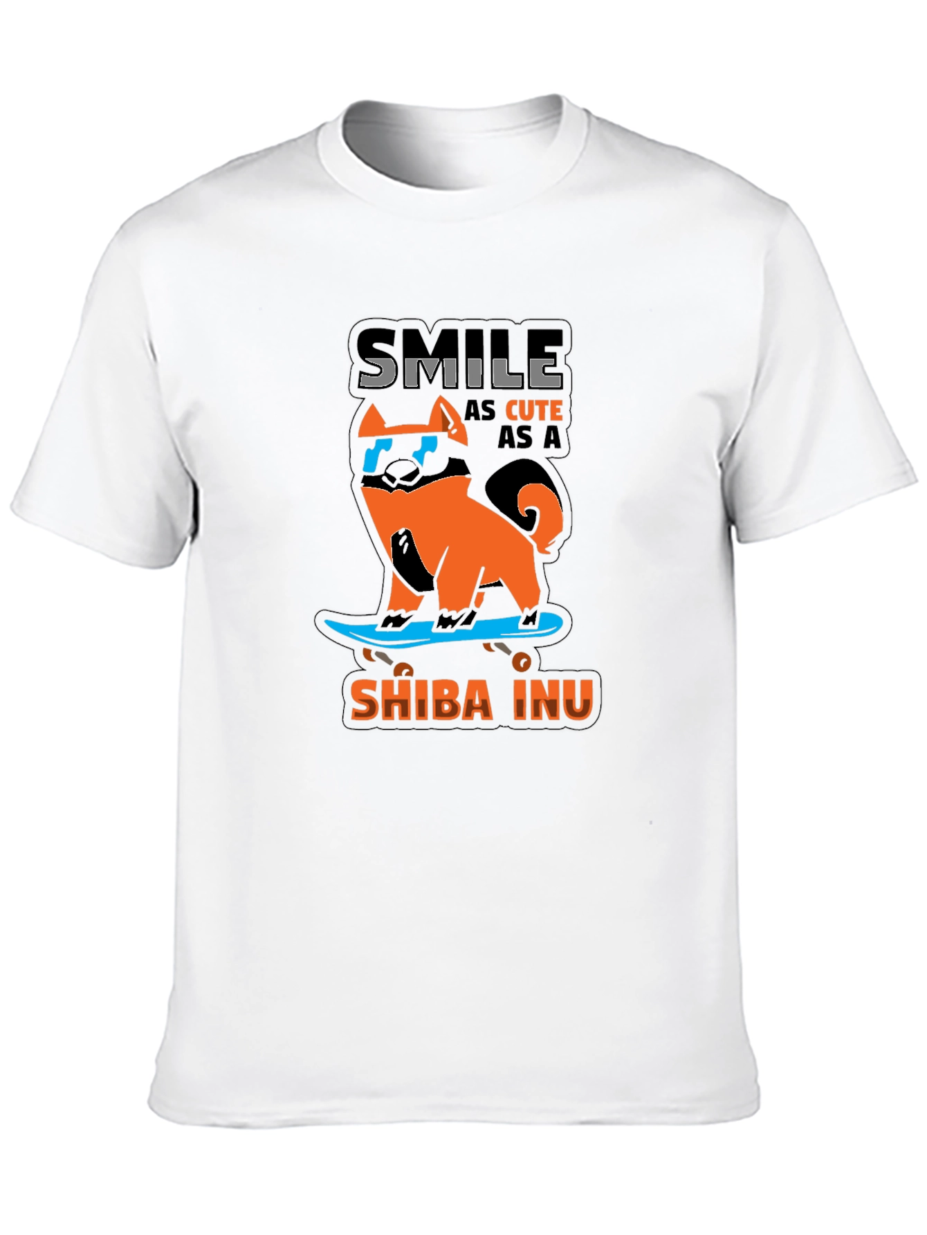 Shiba Inu Skateboard Graphic Tee