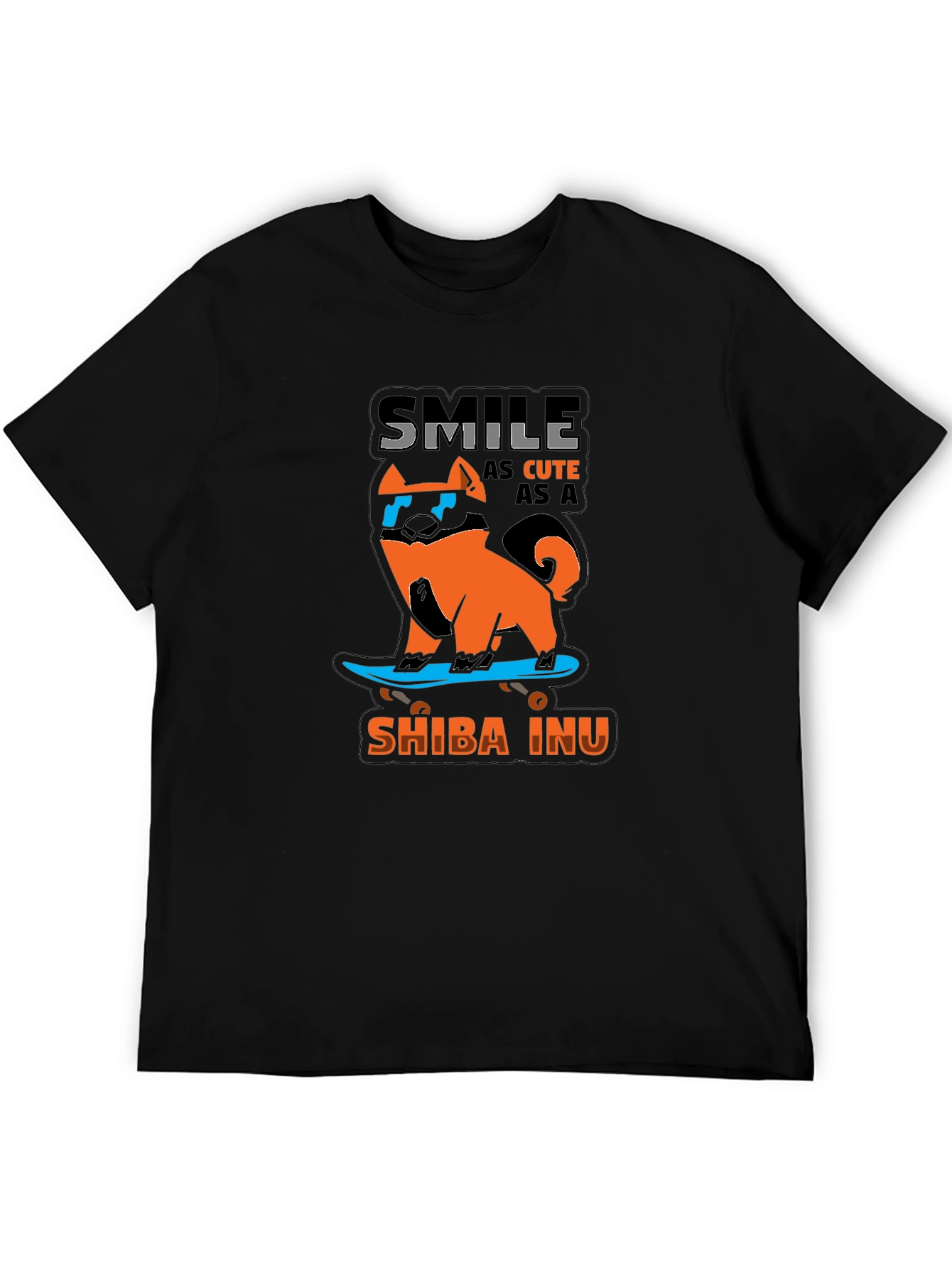 Shiba Inu Skateboard Graphic Tee