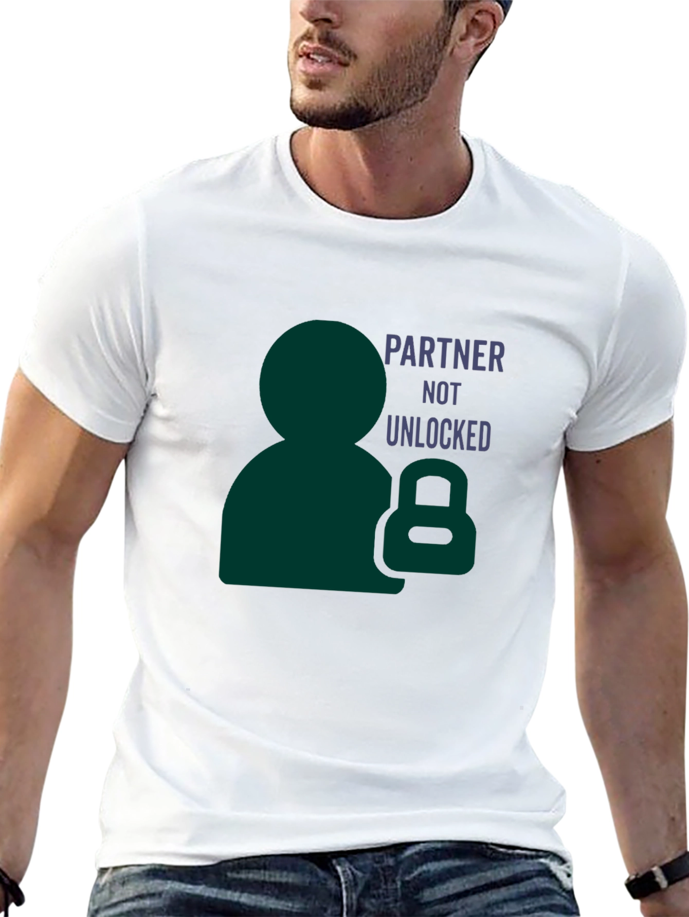 Partner Not Unlocked Funny Graphic T-Shirt