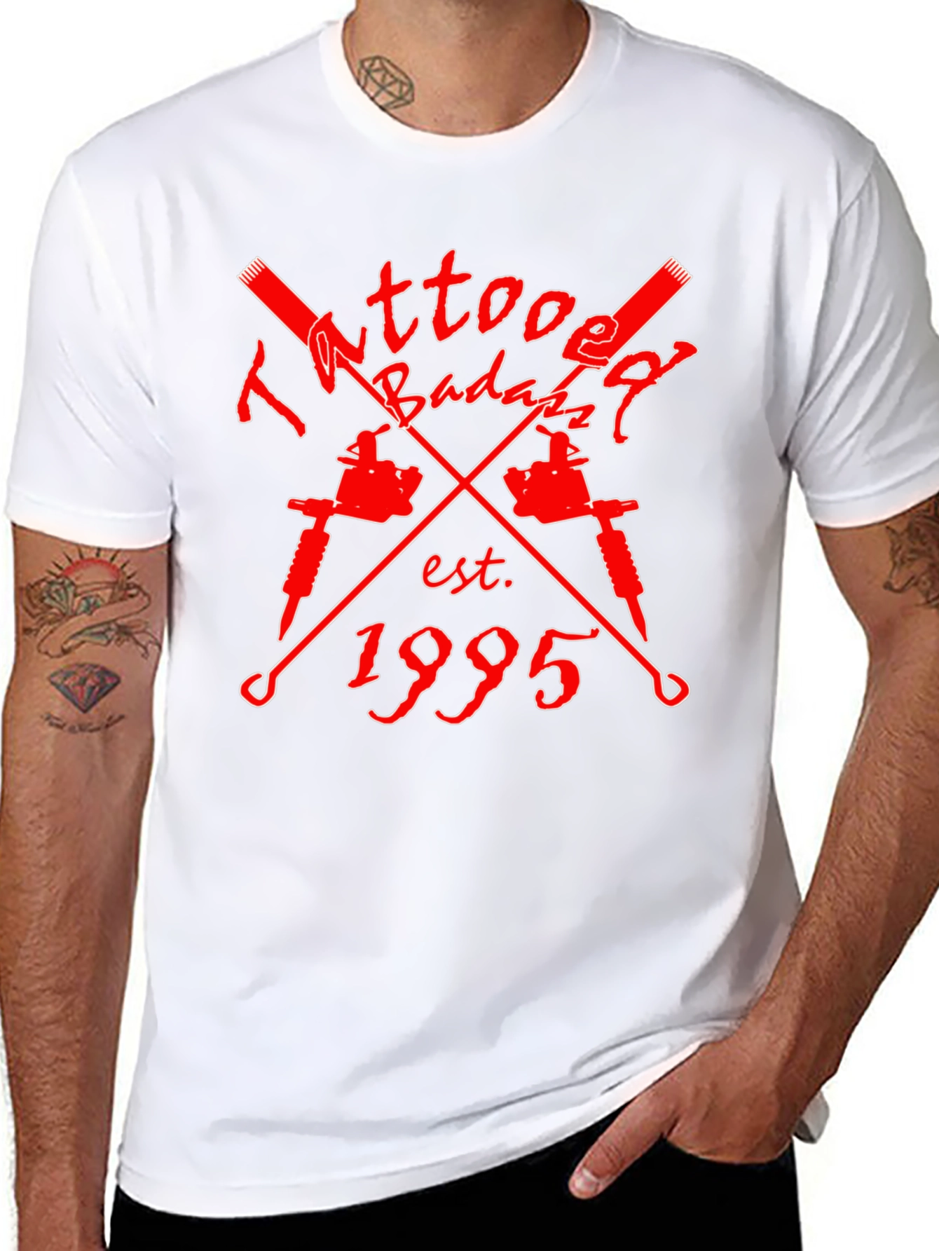Tattoo Badazz Est. 1995 Black Graphic T-Shirt