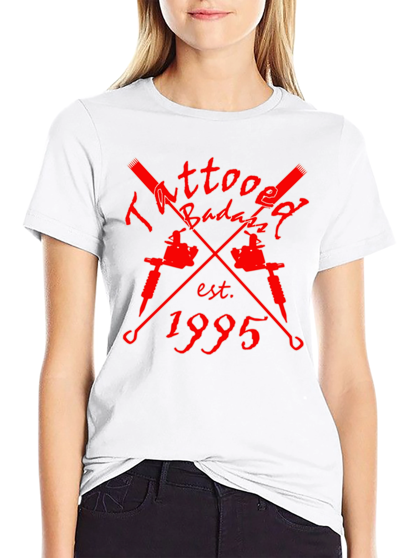 Tattoo Badazz Est. 1995 Black Graphic T-Shirt