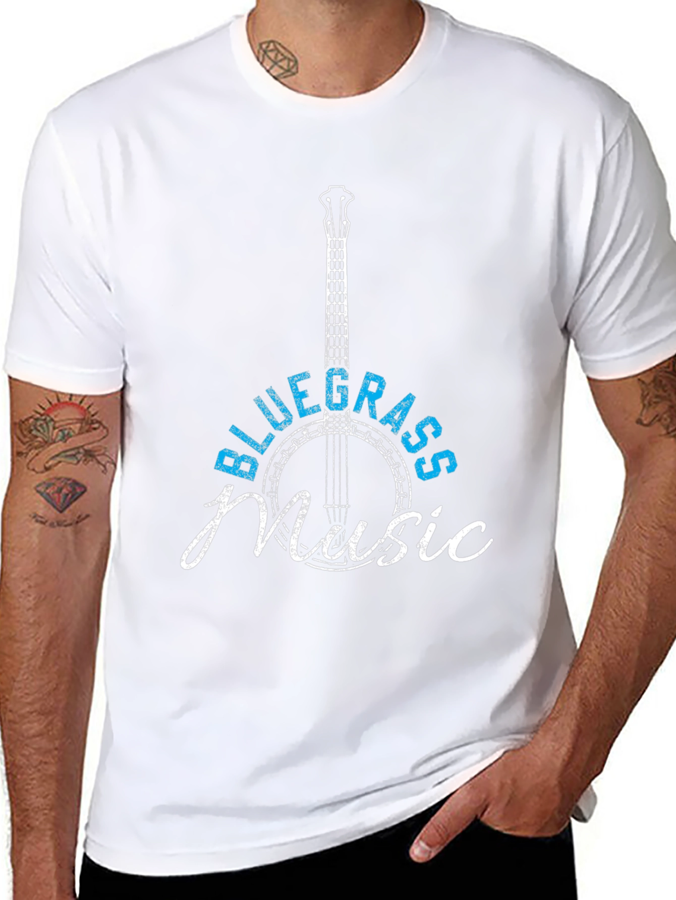 Bluegrass Music T-Shirt - Banjo Design