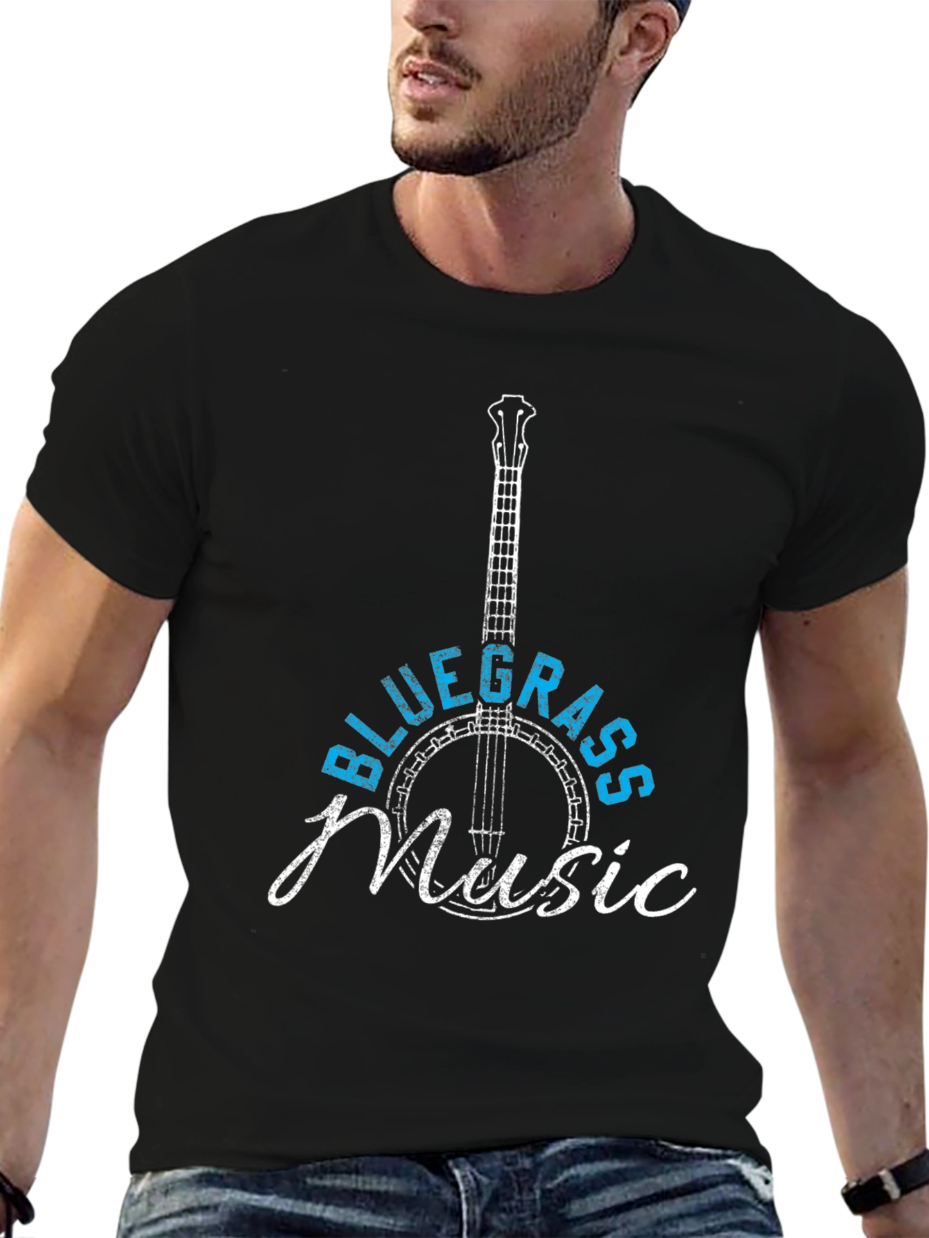 Bluegrass Music T-Shirt - Banjo Design