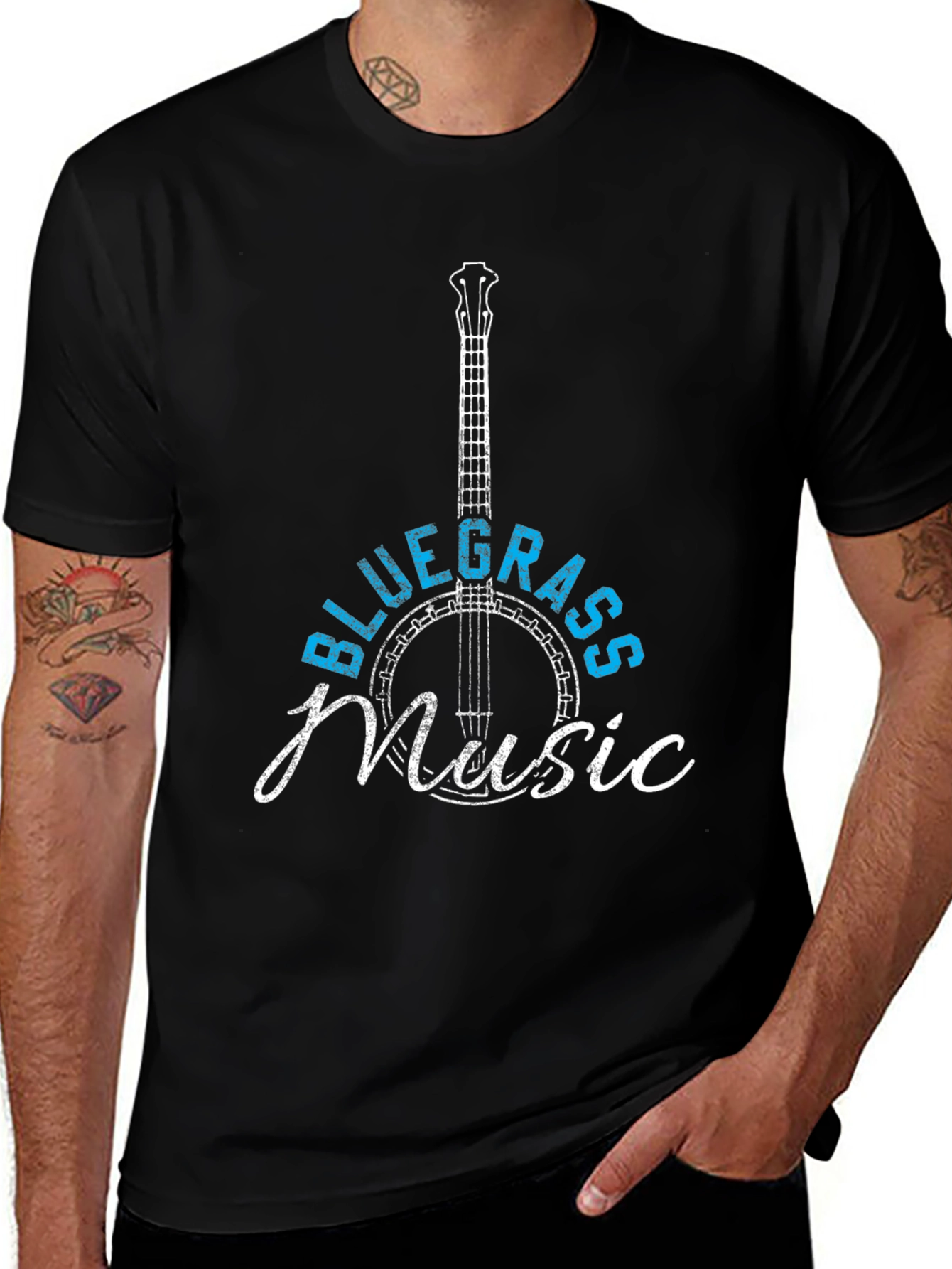 Bluegrass Music T-Shirt - Banjo Design