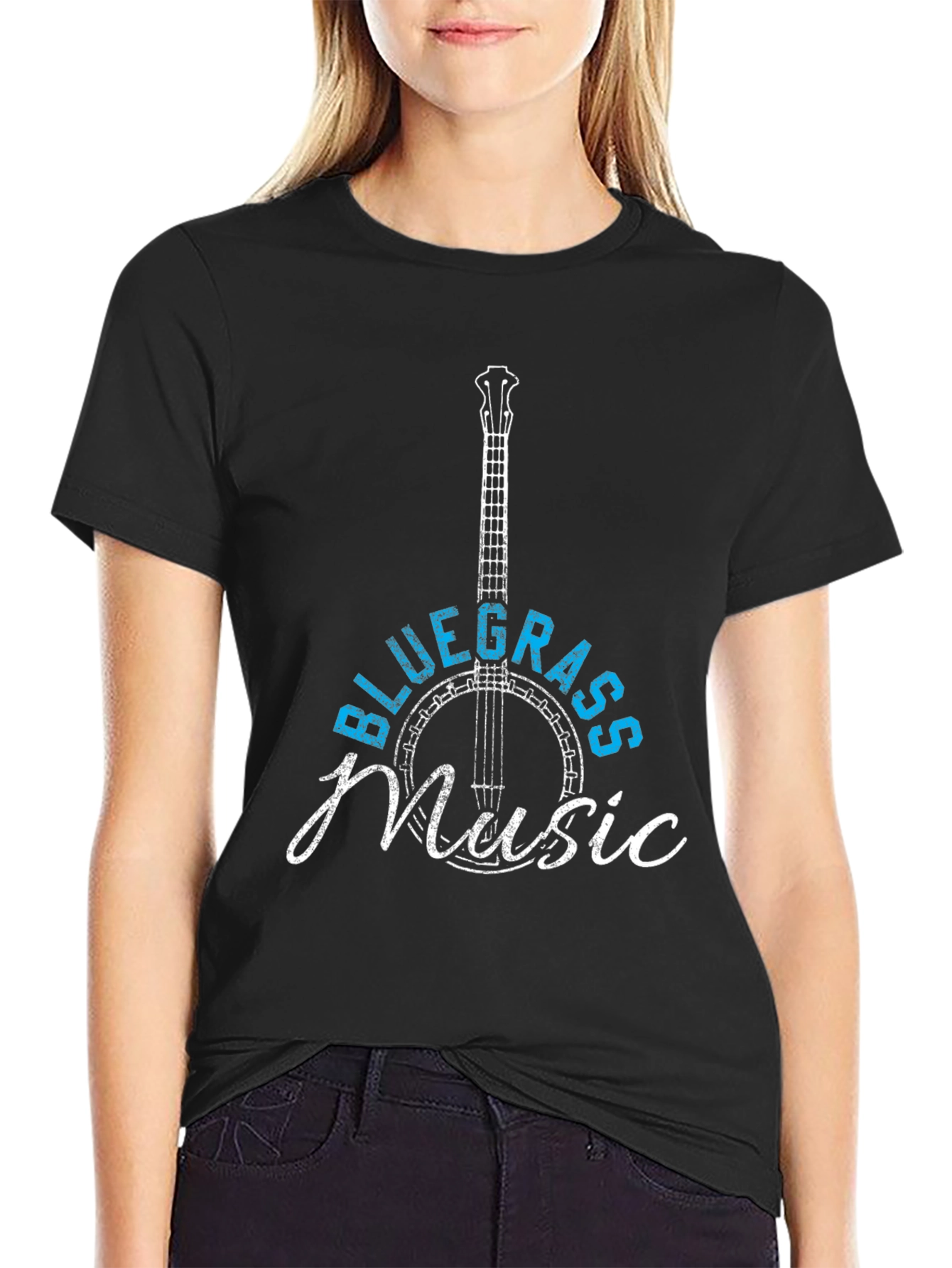 Bluegrass Music T-Shirt - Banjo Design