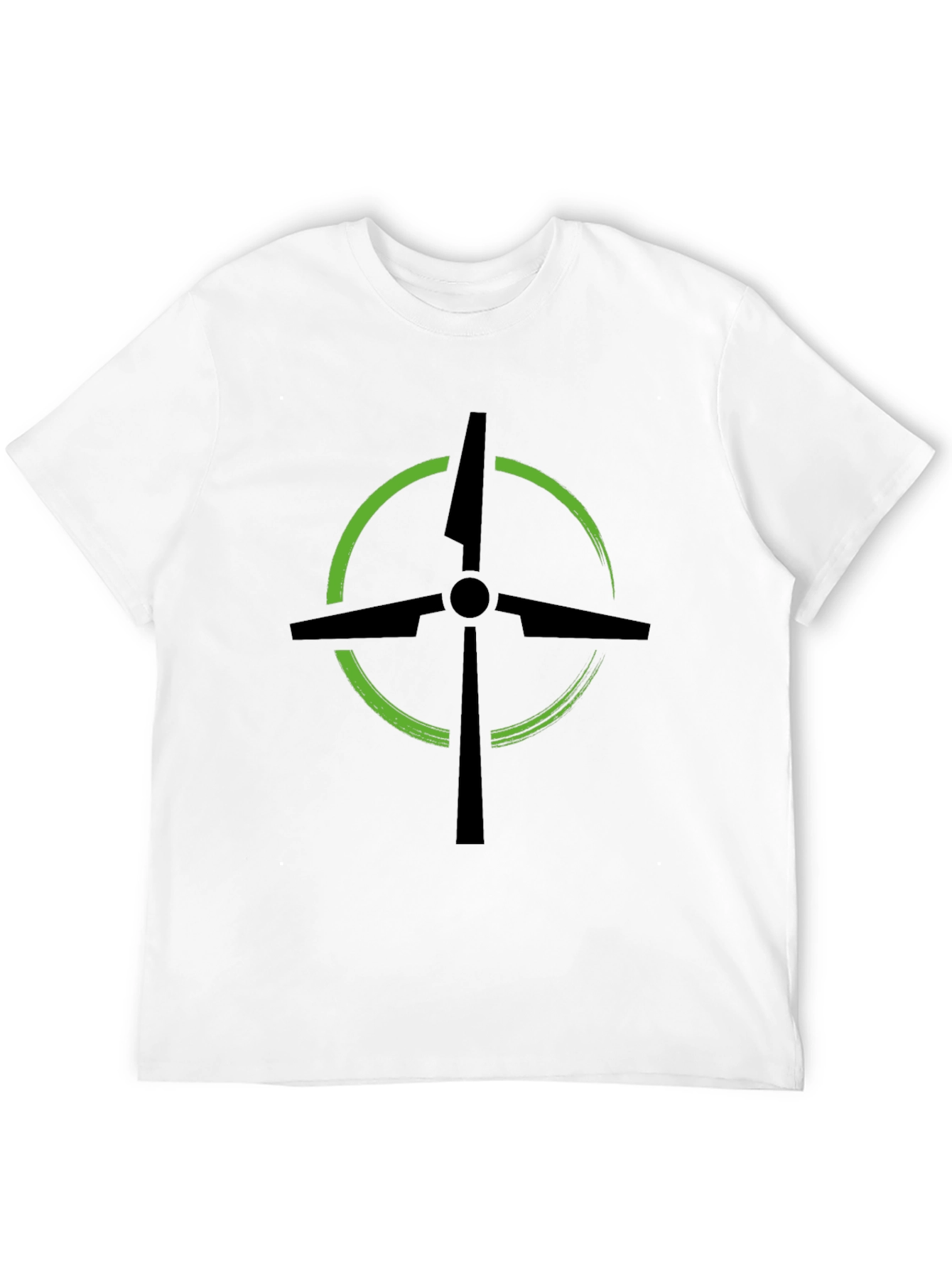 Modern Drone Logo Black T-Shirt