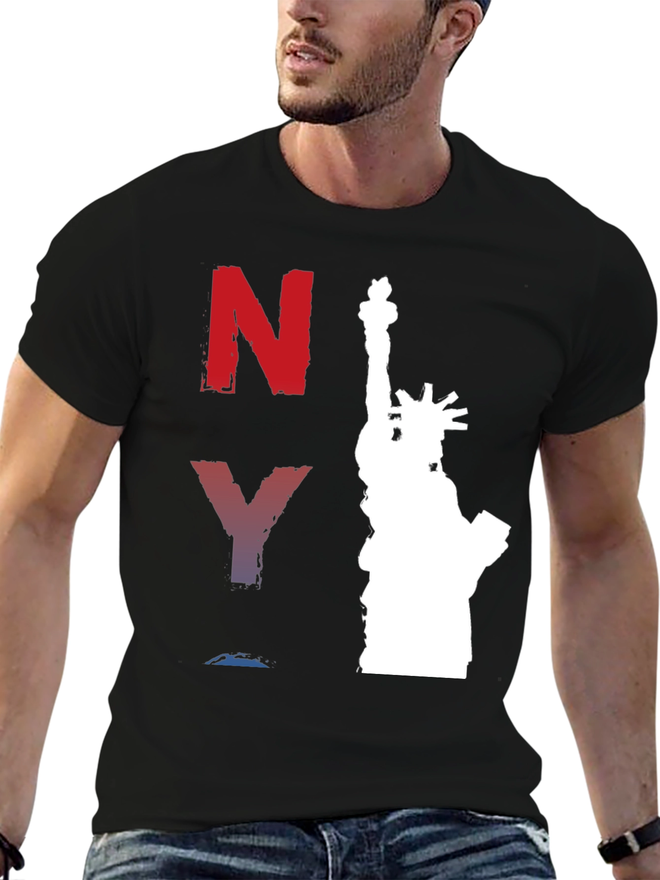 NY Liberty Statue Graphic T-Shirt