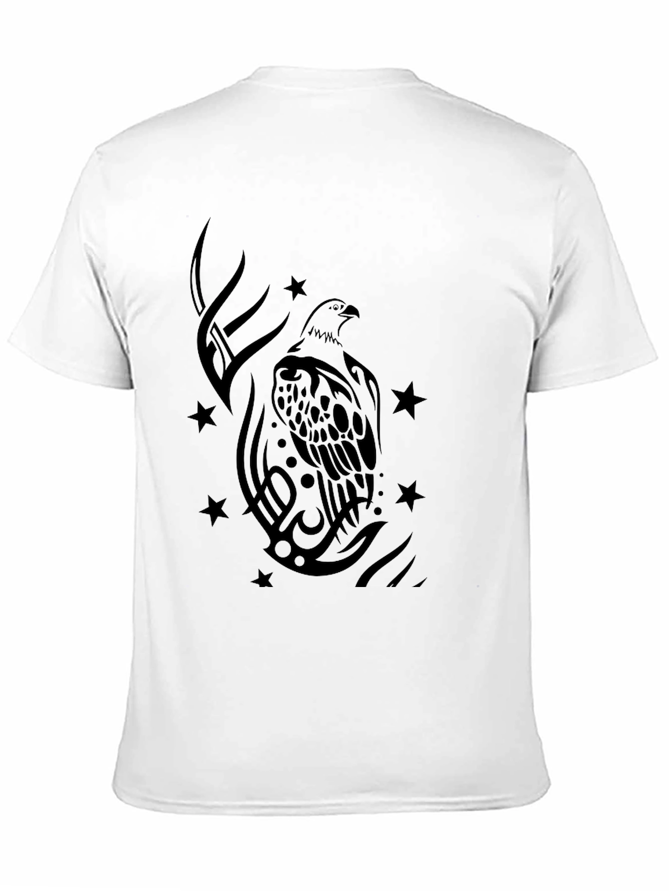 Tribal Eagle Graphic Black T-Shirt