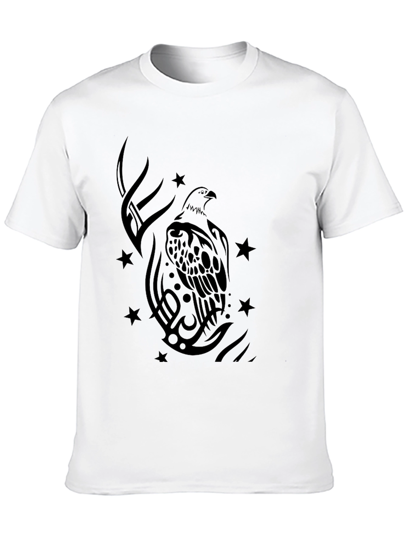 Tribal Eagle Graphic Black T-Shirt