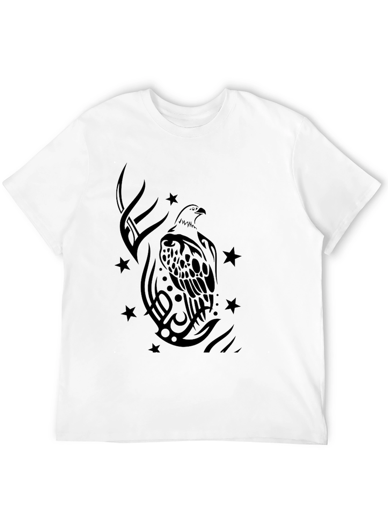 Tribal Eagle Graphic Black T-Shirt