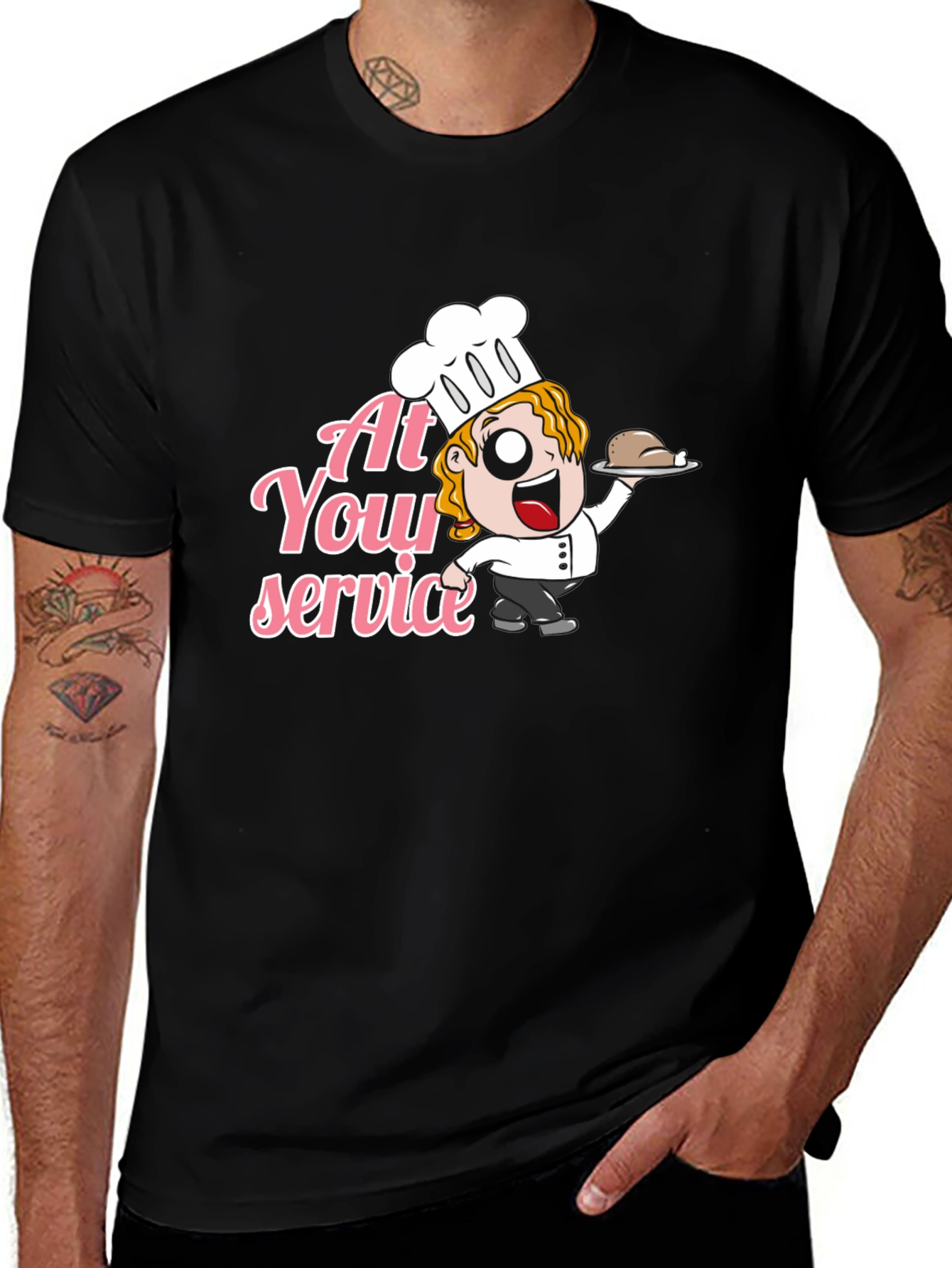 Chef At Your Service Graphic T-Shirt