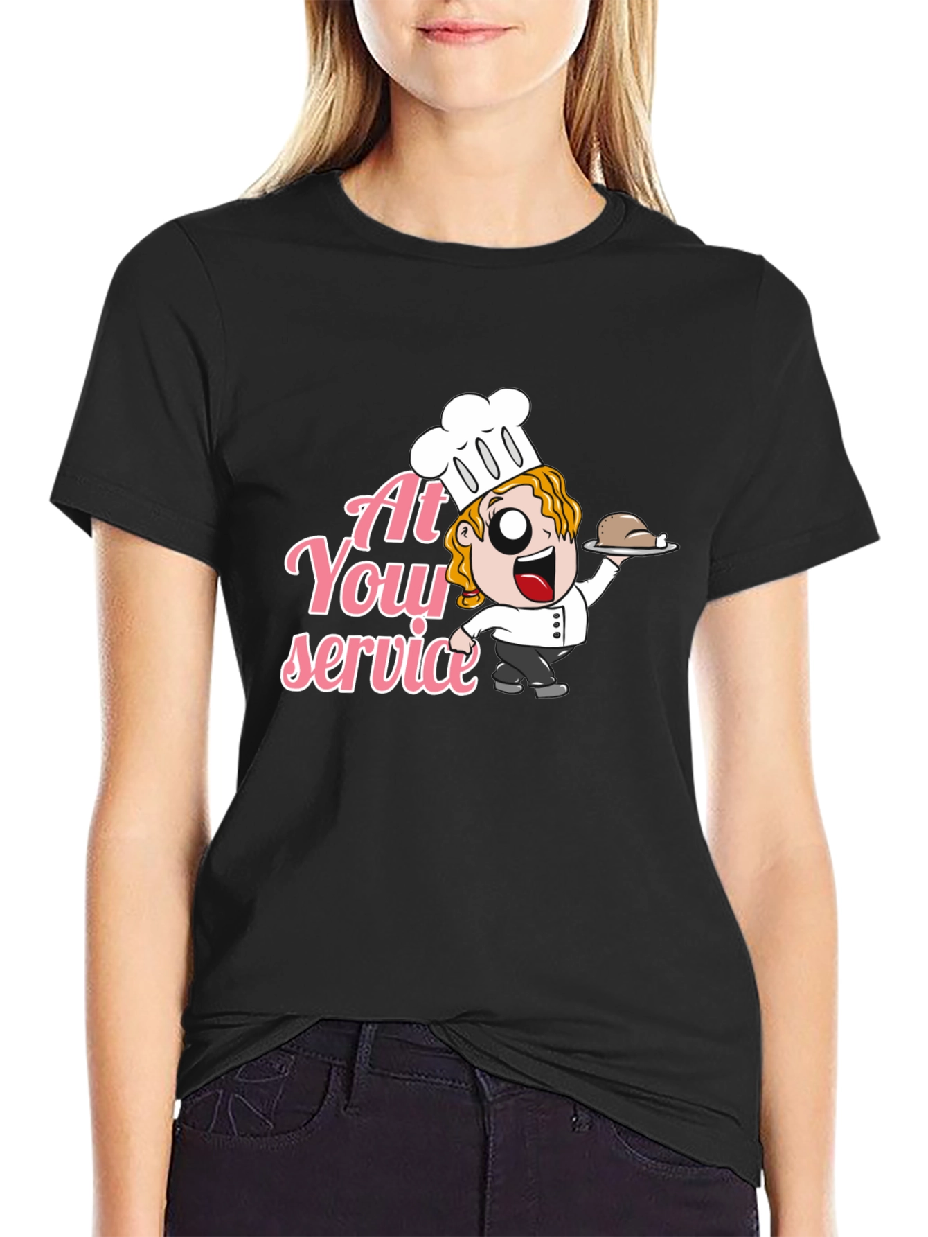 Chef At Your Service Graphic T-Shirt