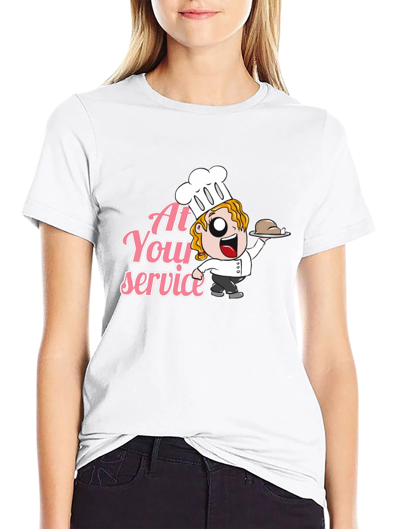 Chef At Your Service Graphic T-Shirt