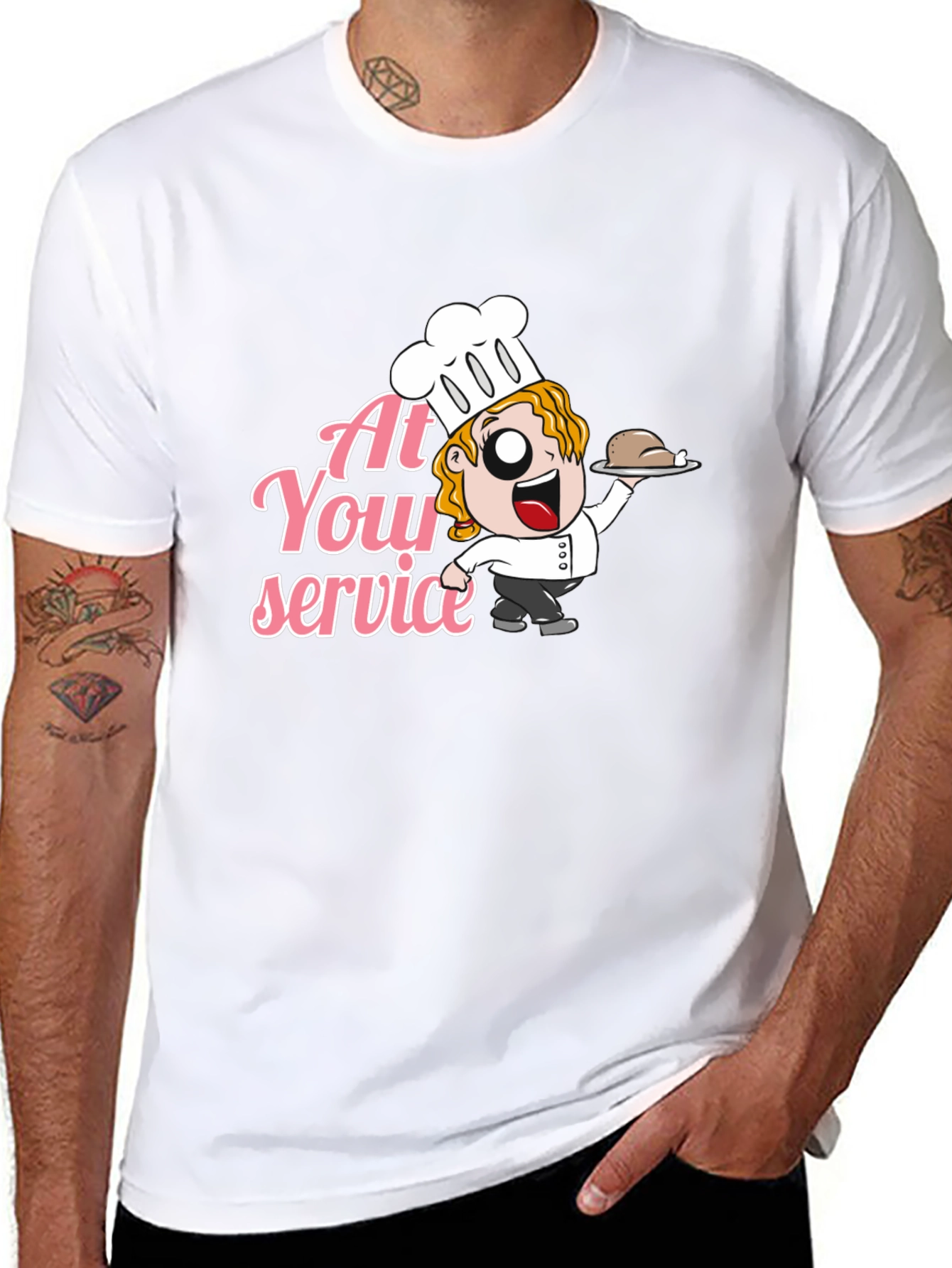 Chef At Your Service Graphic T-Shirt